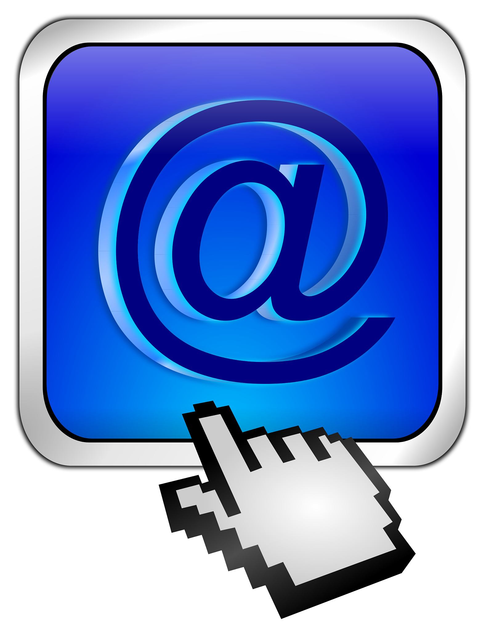 e-mail button with cursor