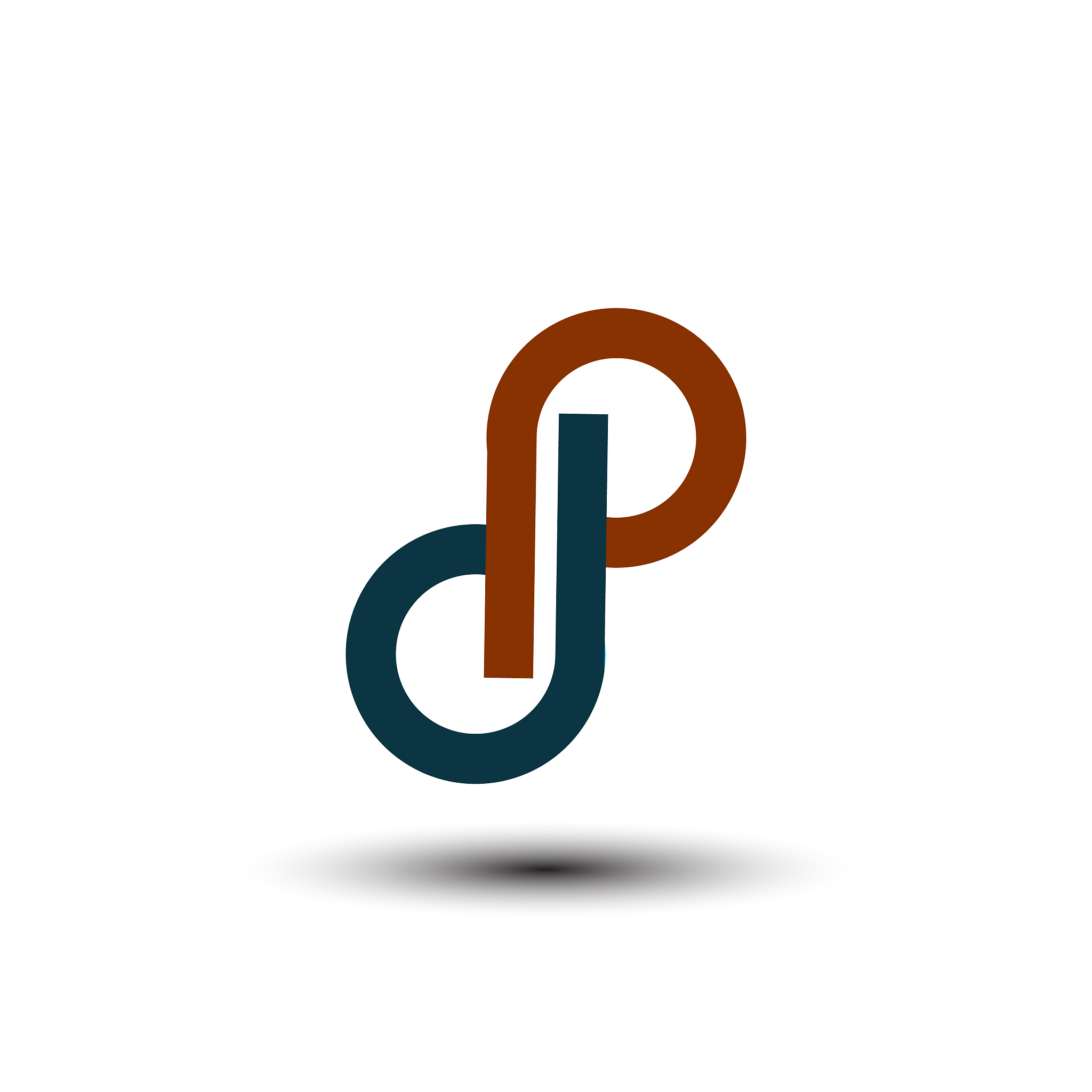 letter d and p business logo white background