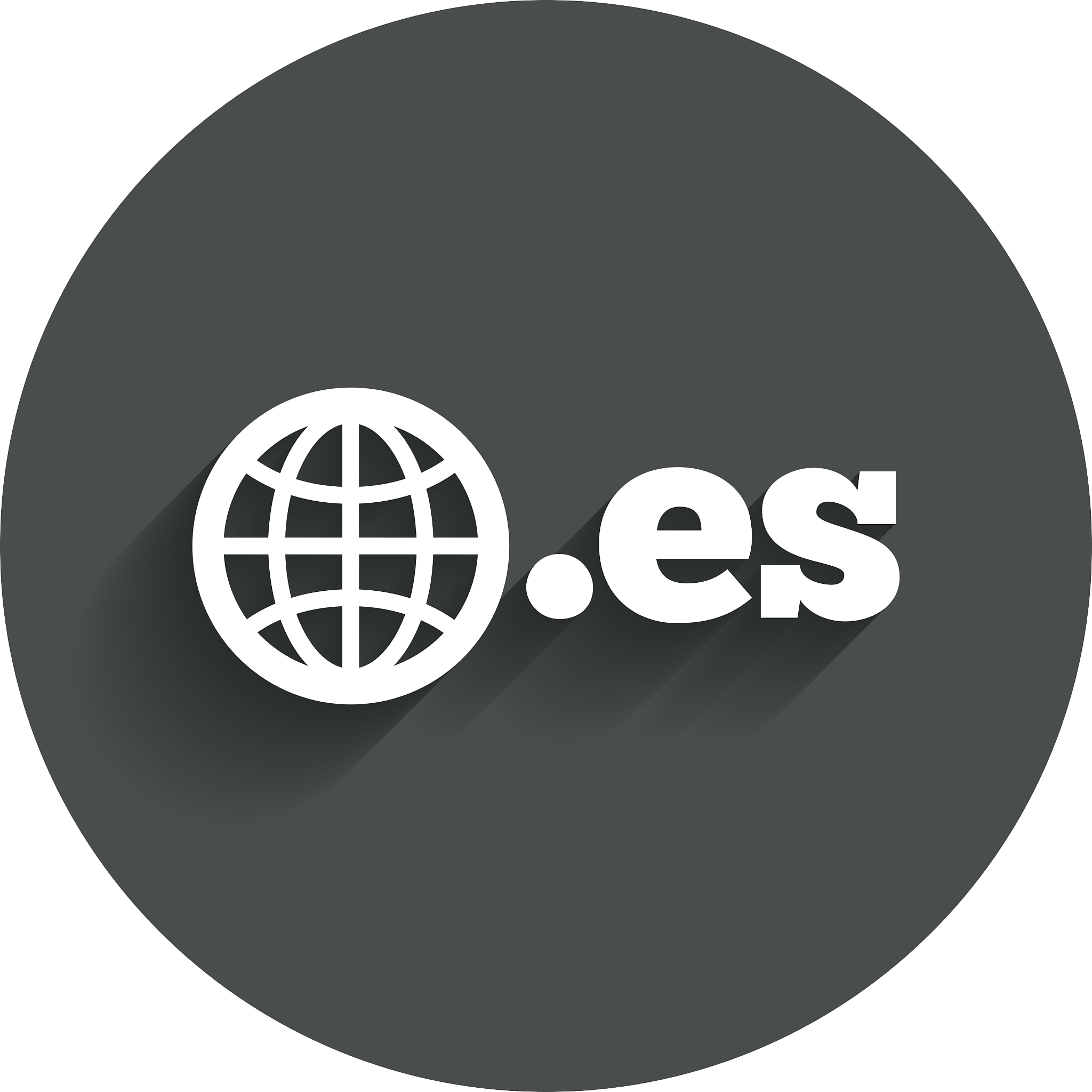 domain es sign icon top-level internet domain