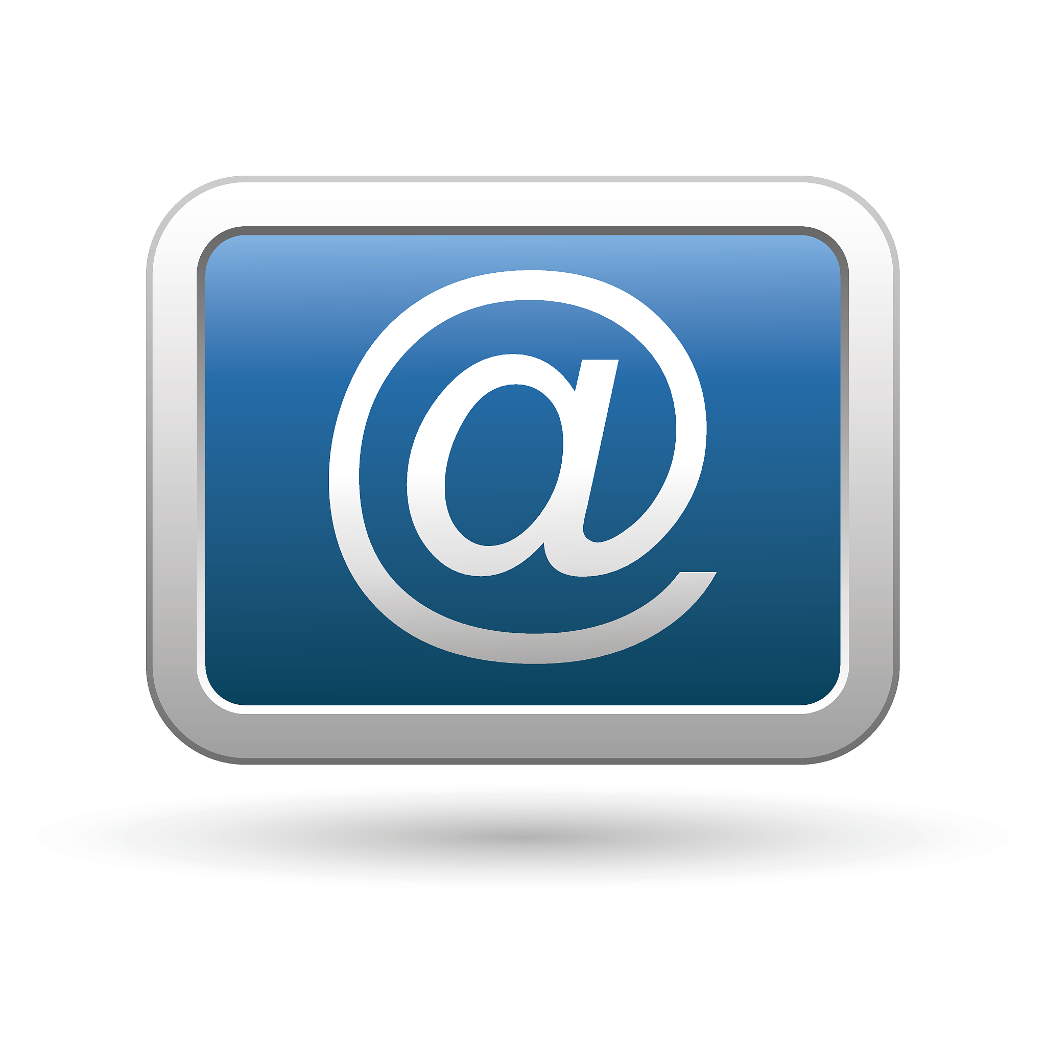 e mail icon on the round button