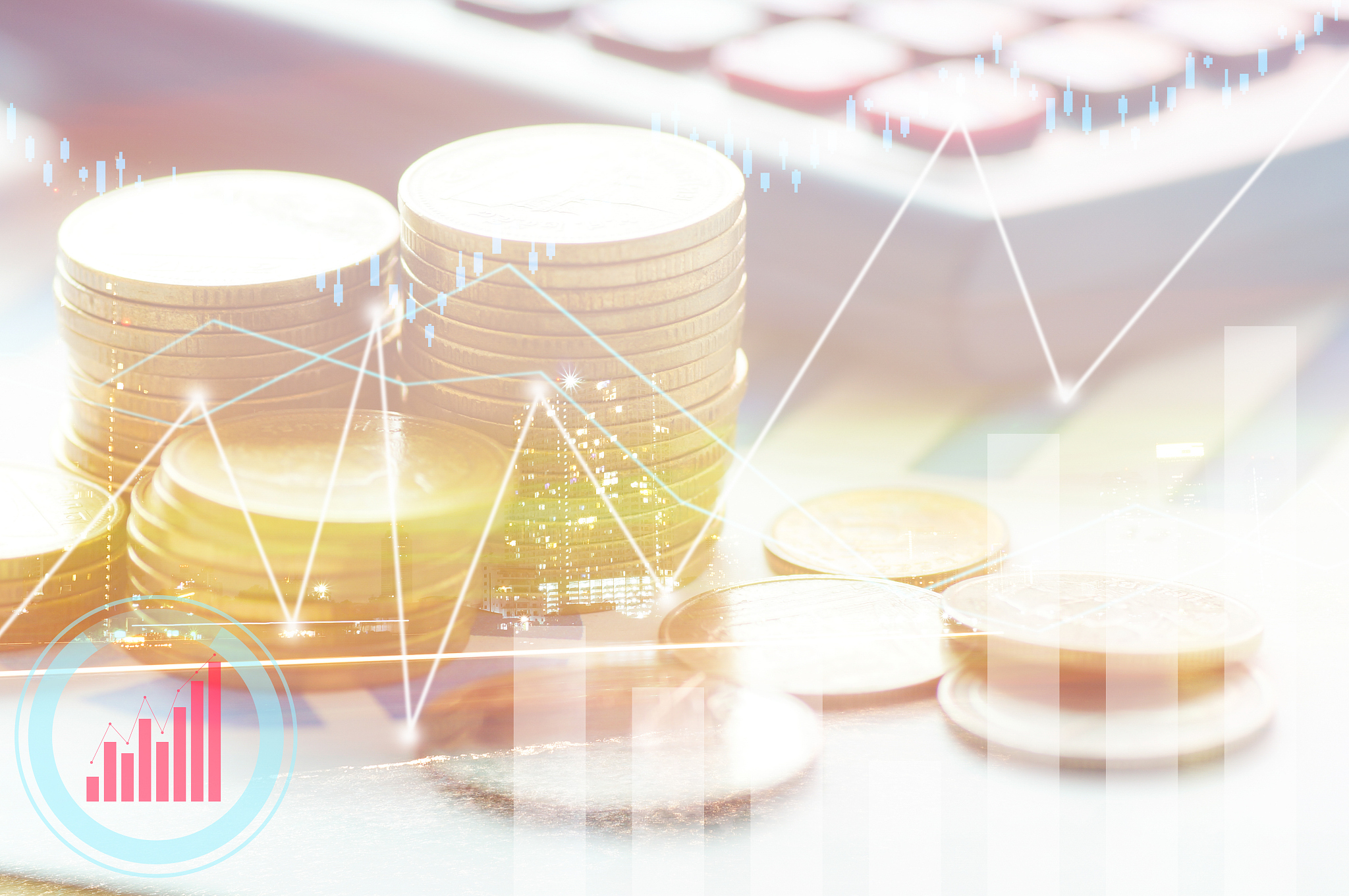 finance, profit, capital banking and investment concept, double 