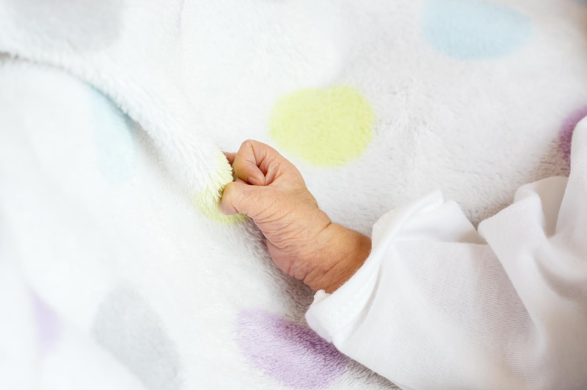 close up newborn baby