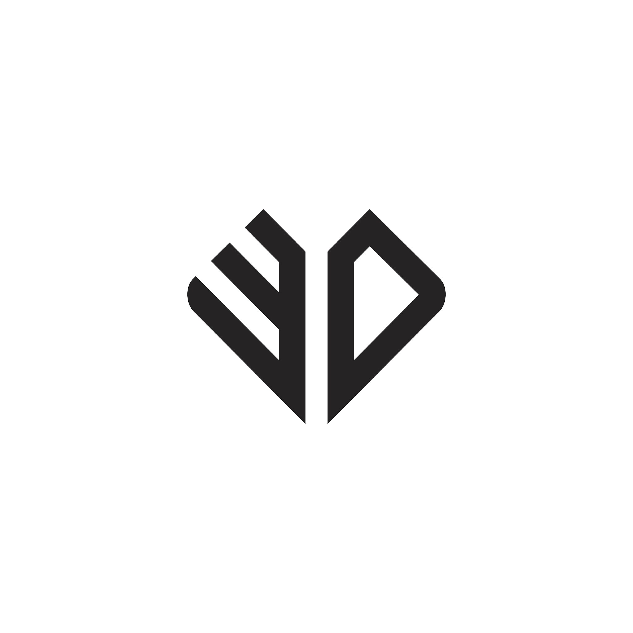 wd letter logo icon design template elements