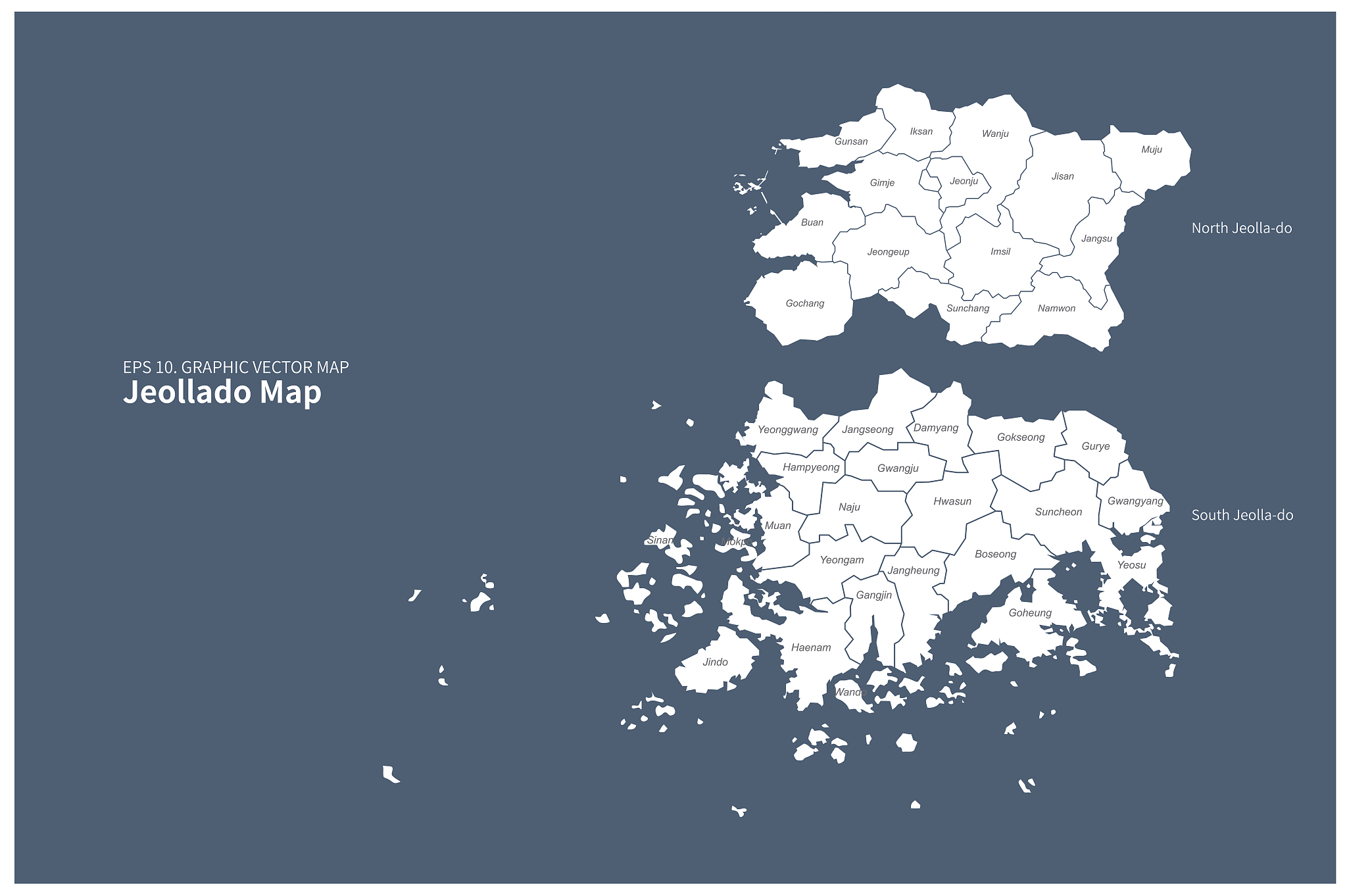 jeolla do map. jeolla province map in korea.