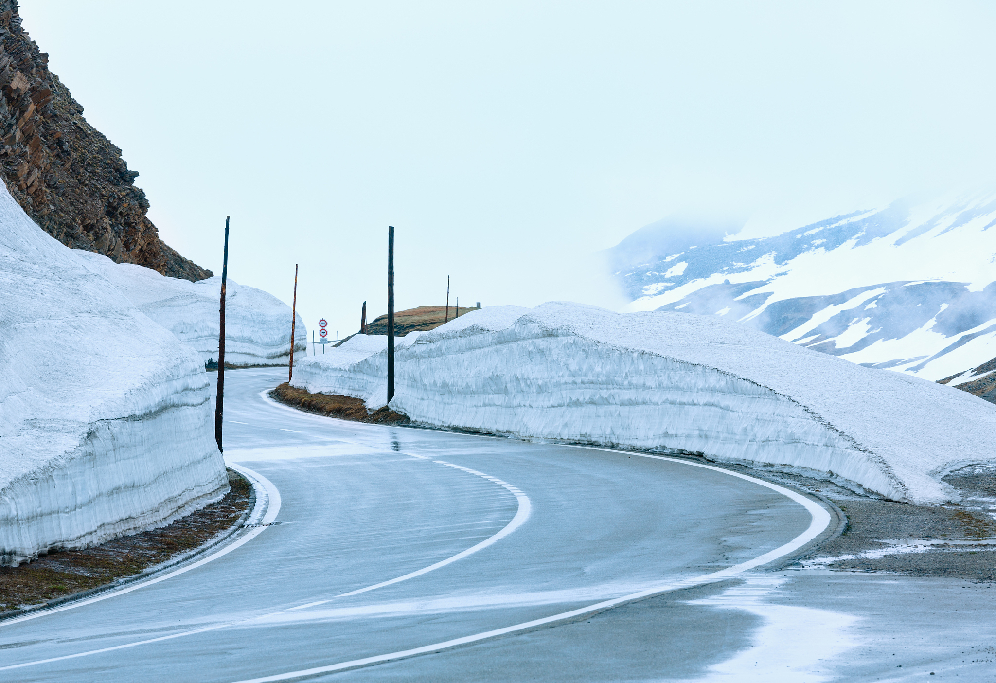 summer mountain landscape (furka pass, switzerland)