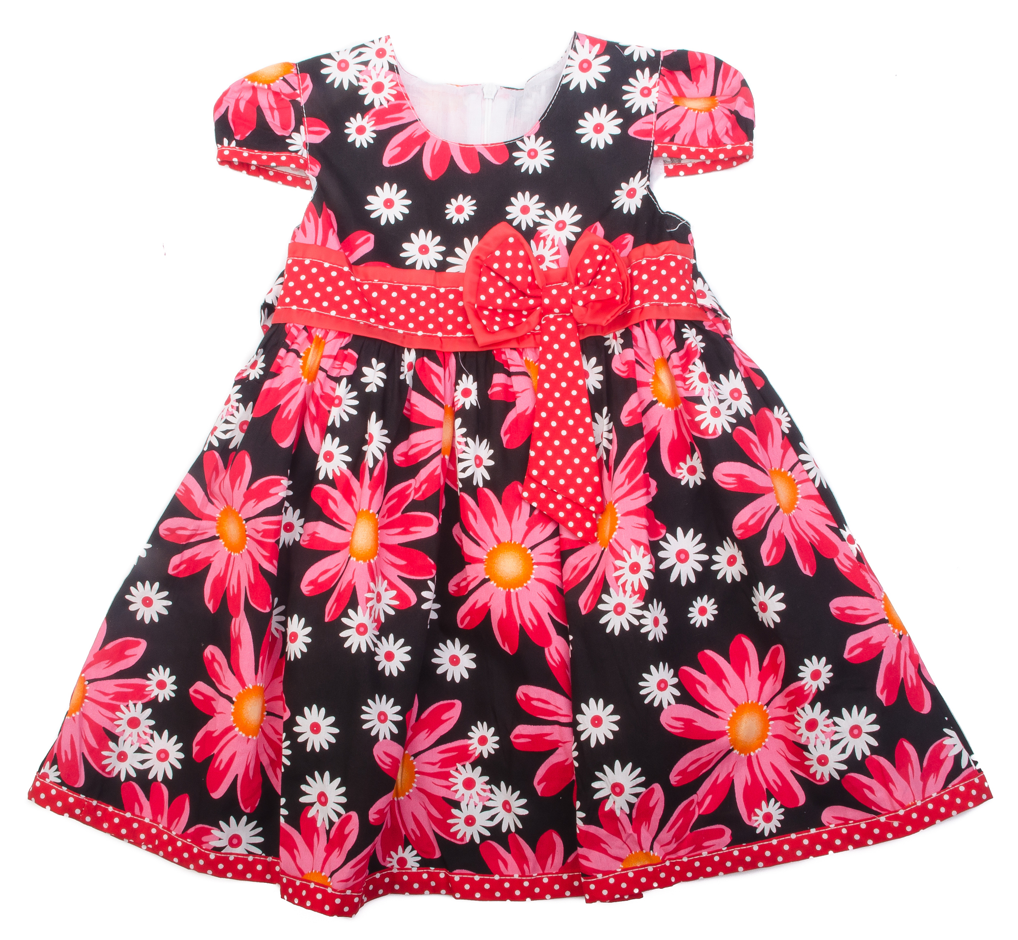 红色格纹女童连衣裙：A字版型，收腰显瘦，荷叶边翻领，舒适甜美