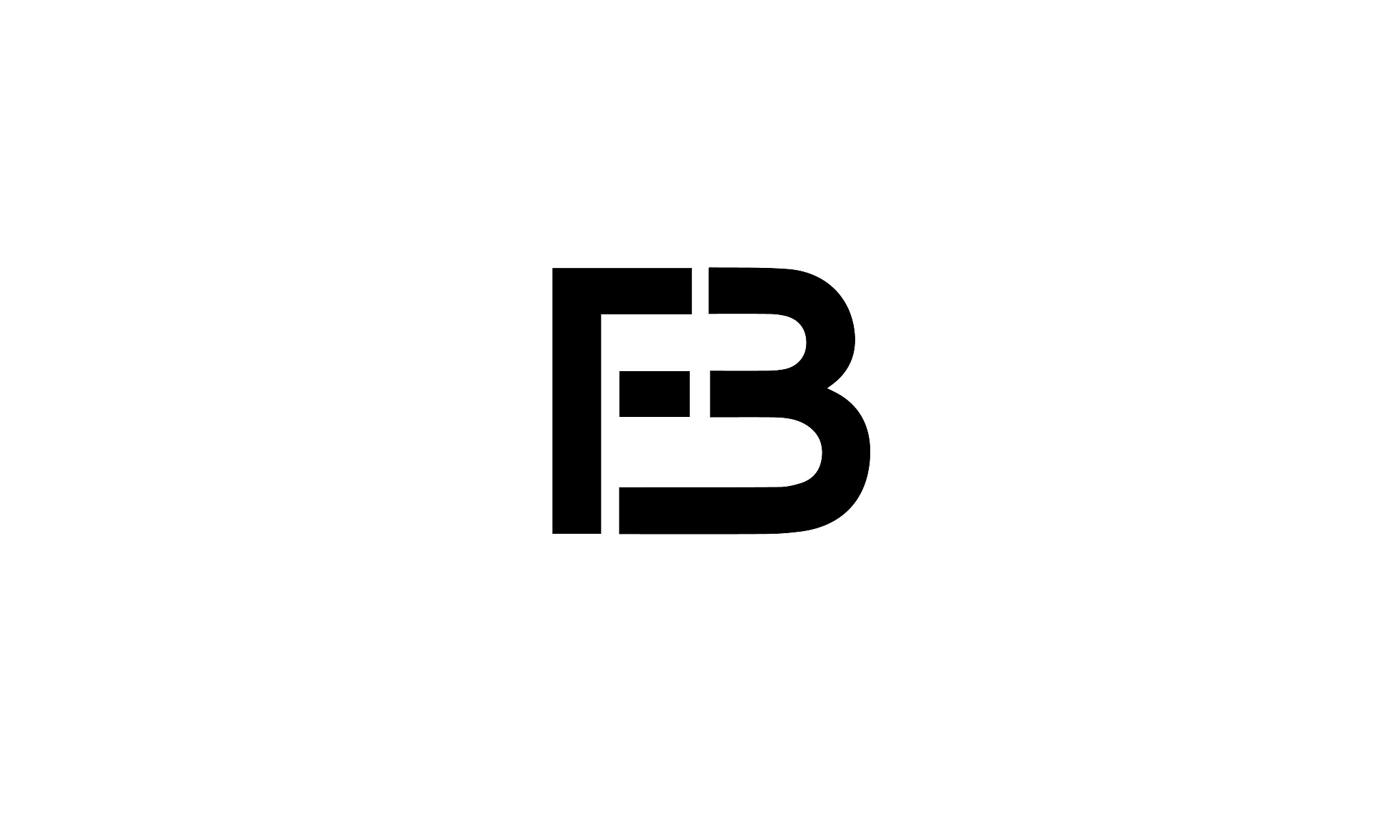fb or bf abstract monogram vector letter fashion sports logo tem