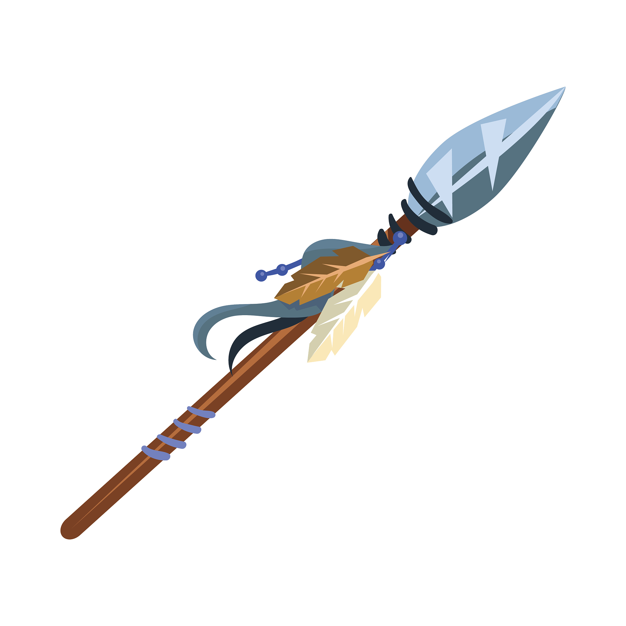 warriors spear cold weapon, native american indian culture symbo