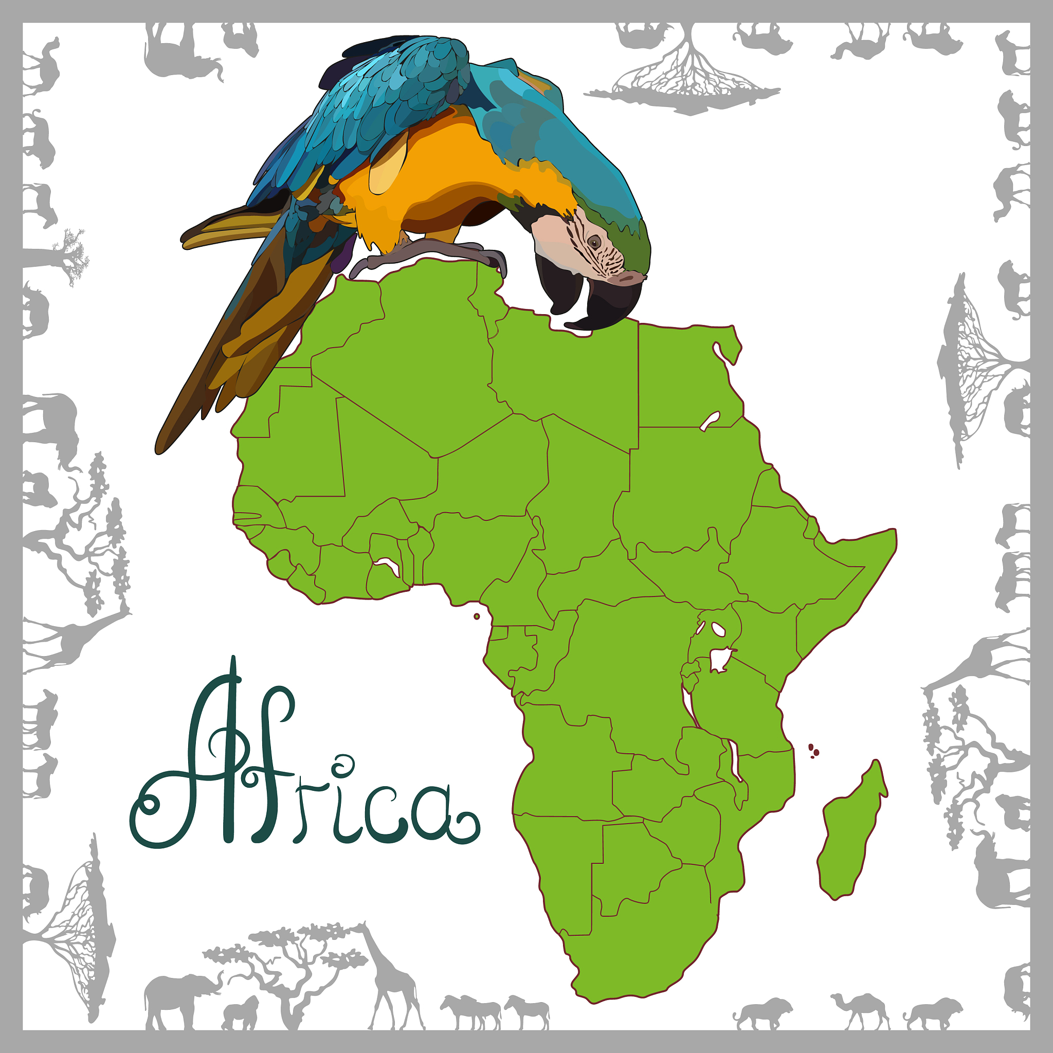 background with continent of africa