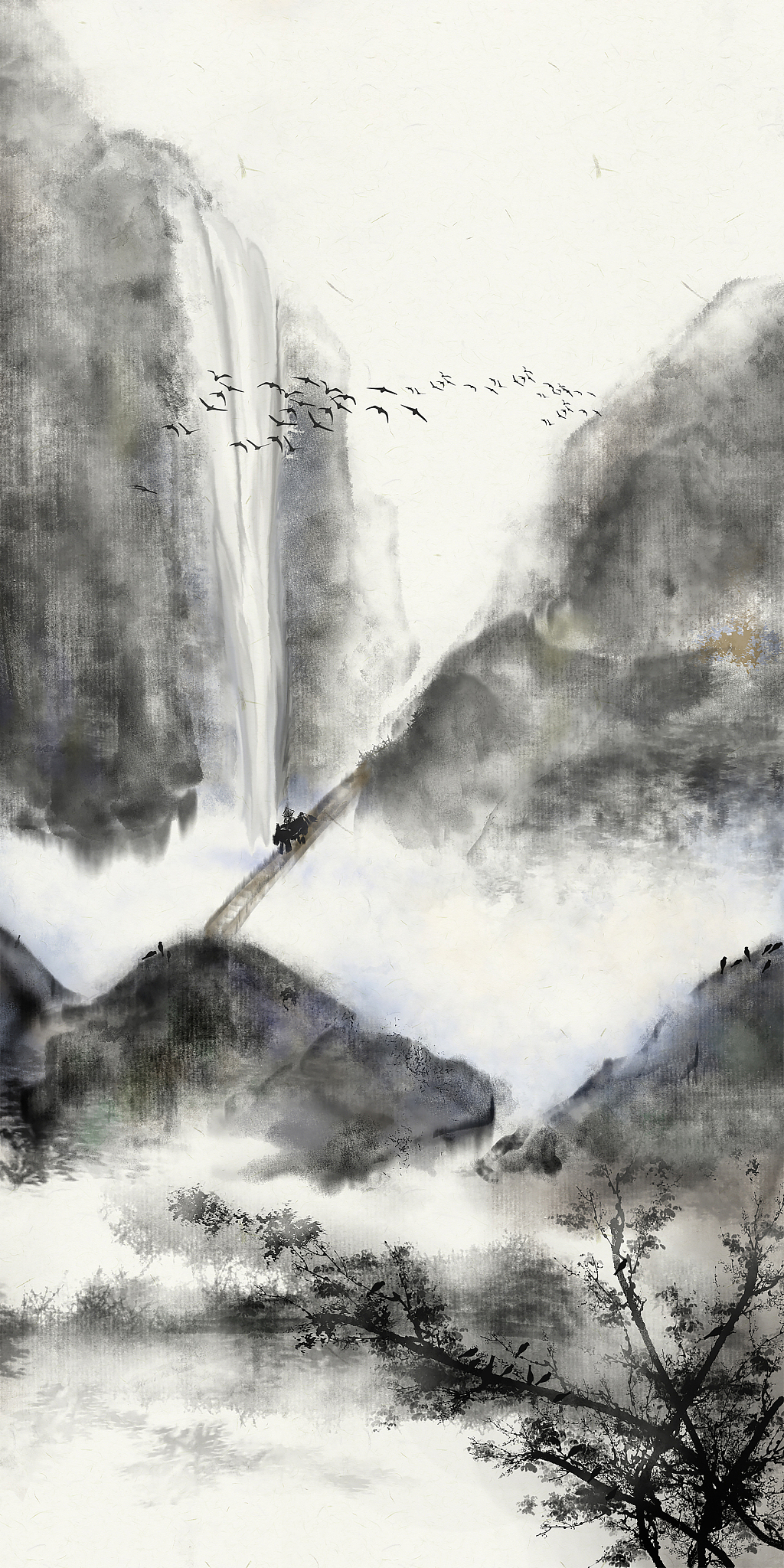 祖涛二字无字诗：高山流水，意境深远