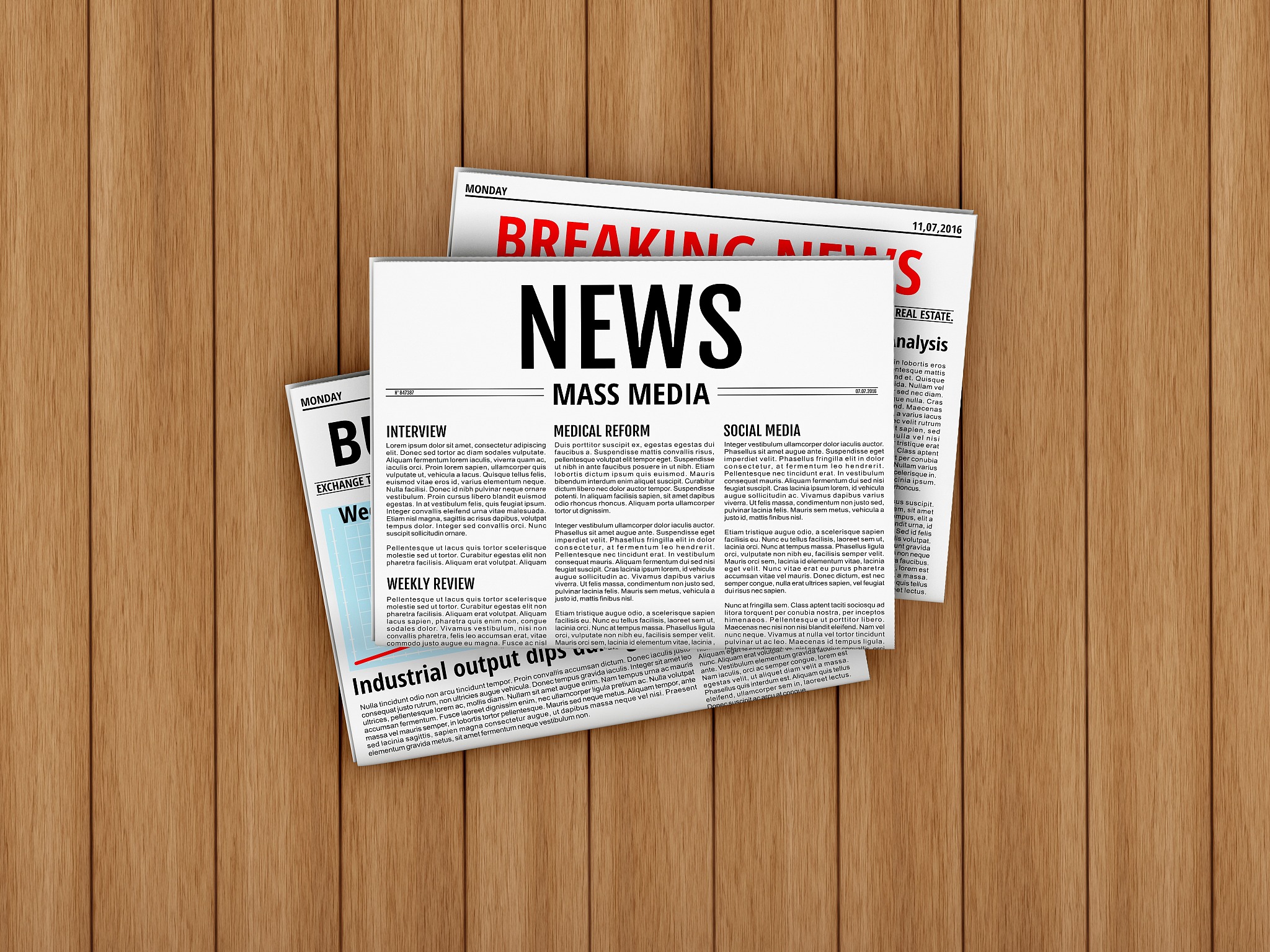 newspapers, illustration