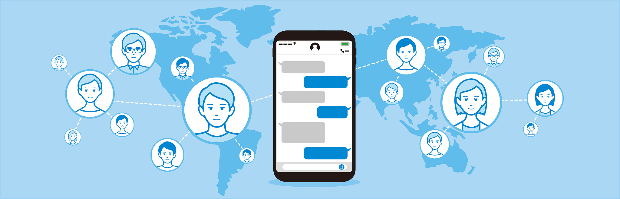 chat app vector illustration smartphone