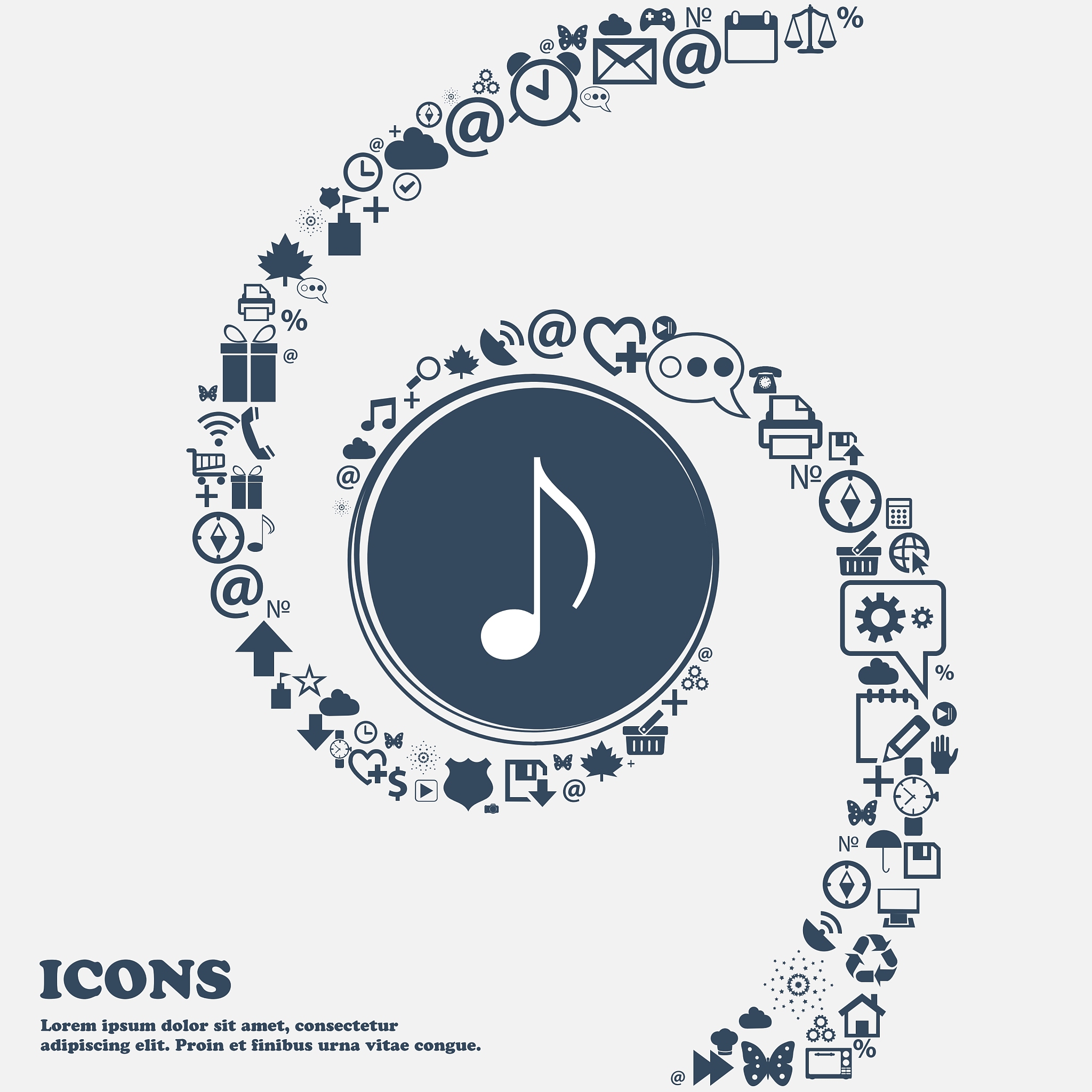musical note music ringtone icon sign in the