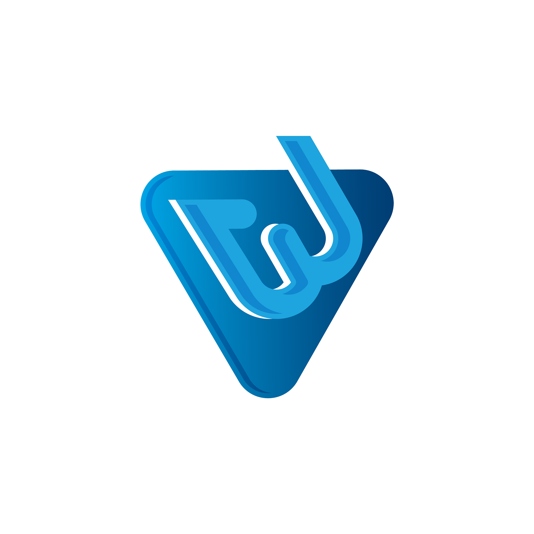 w letter logo design template