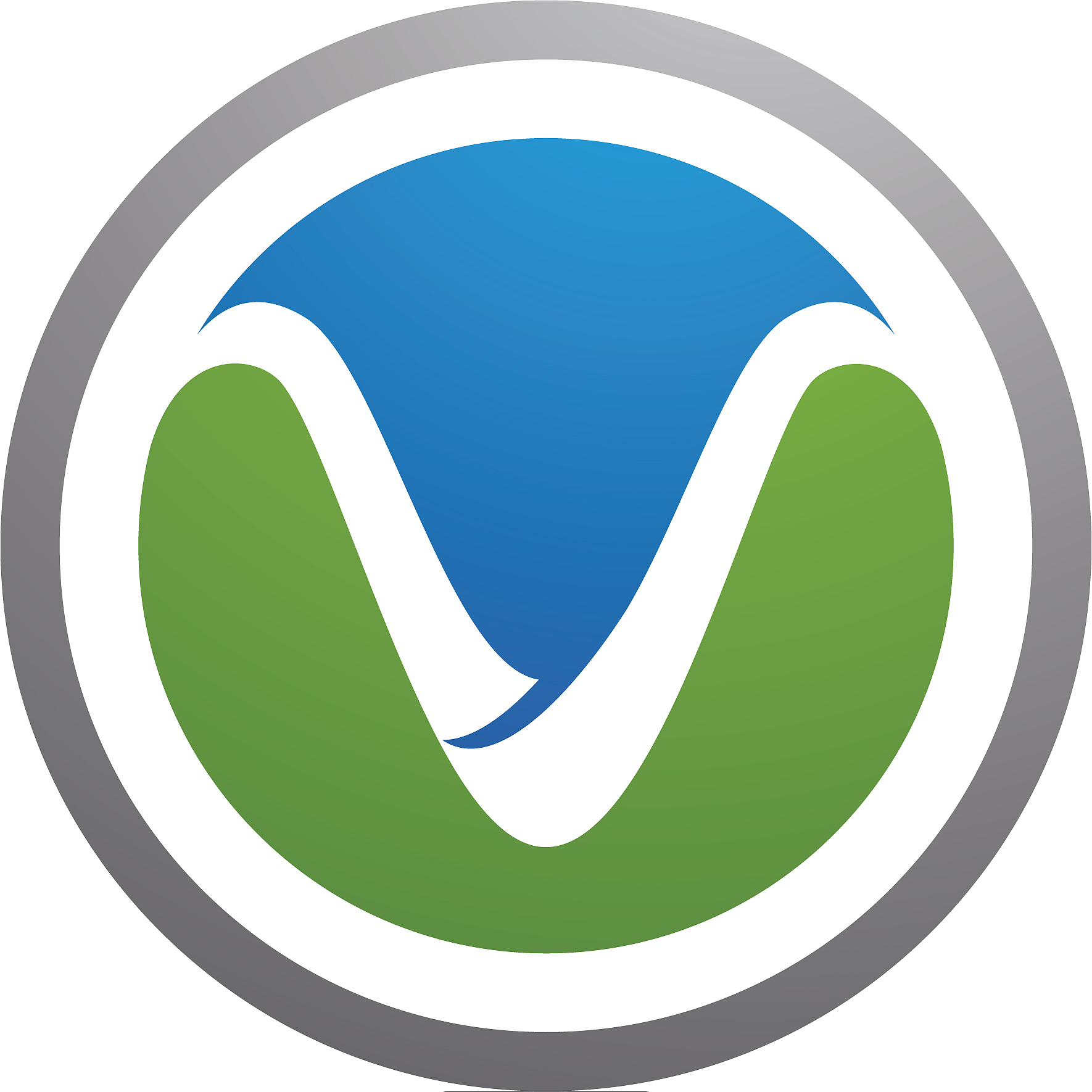v letter wave logo template
