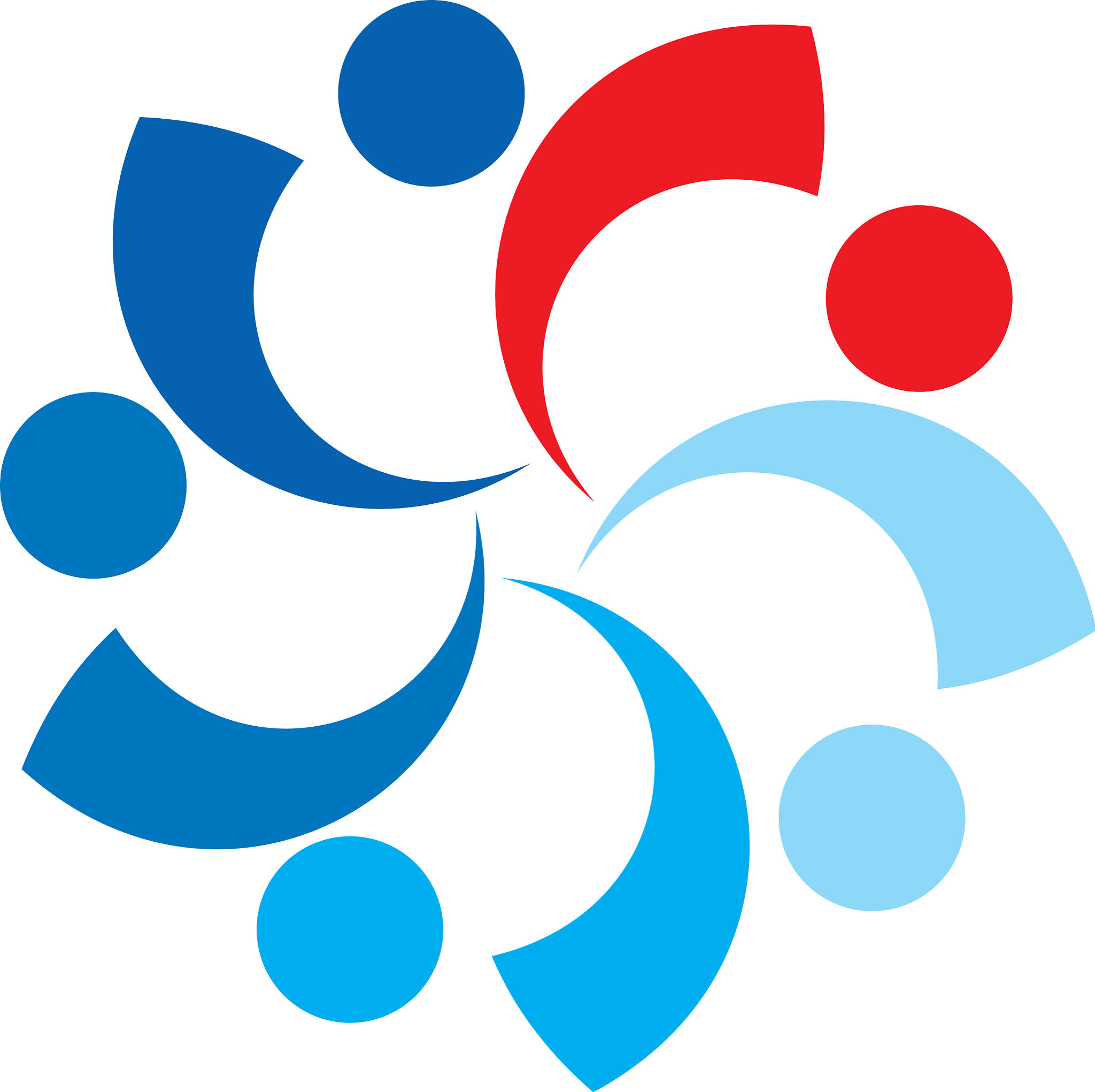 abstract people connection group logo