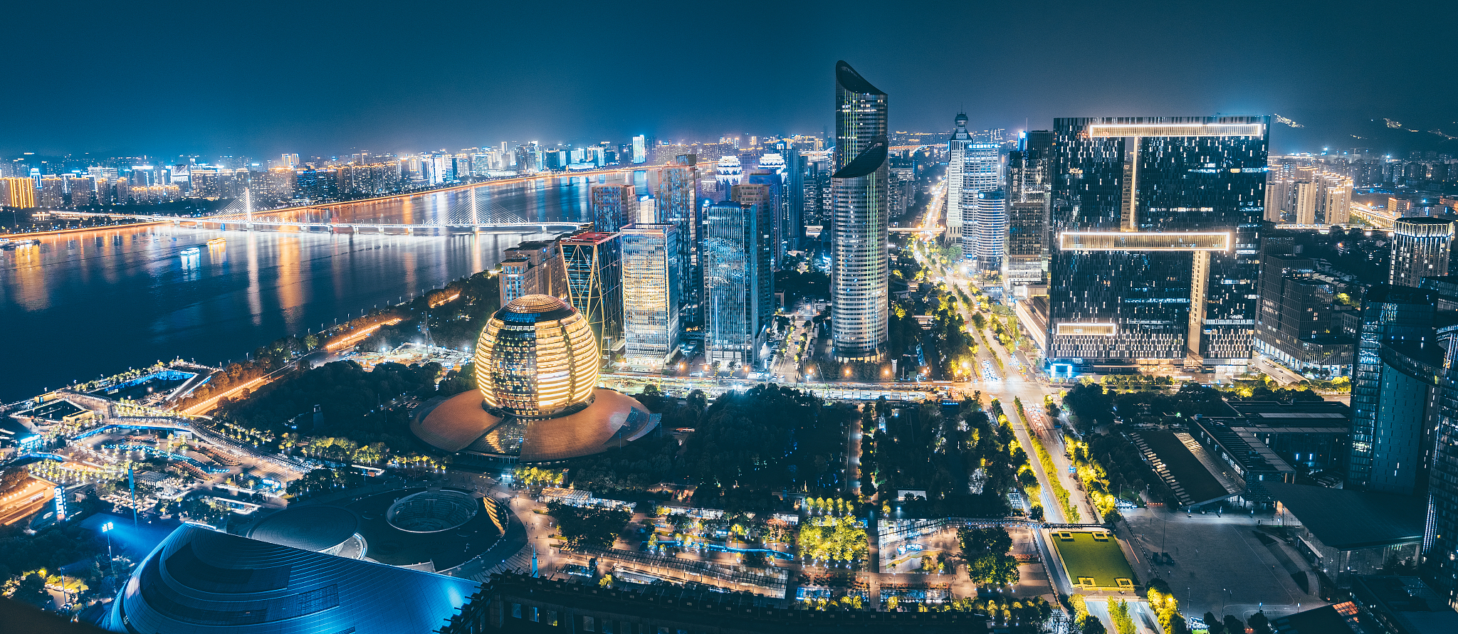 杭州钱江新城夜景