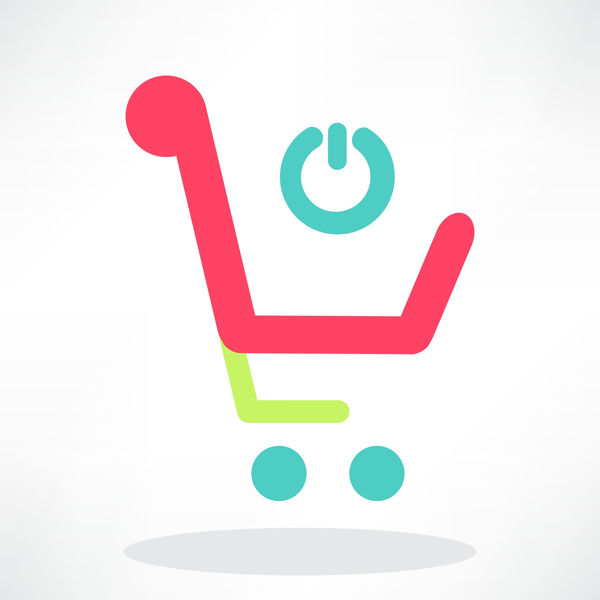 3d of shopping chart icon