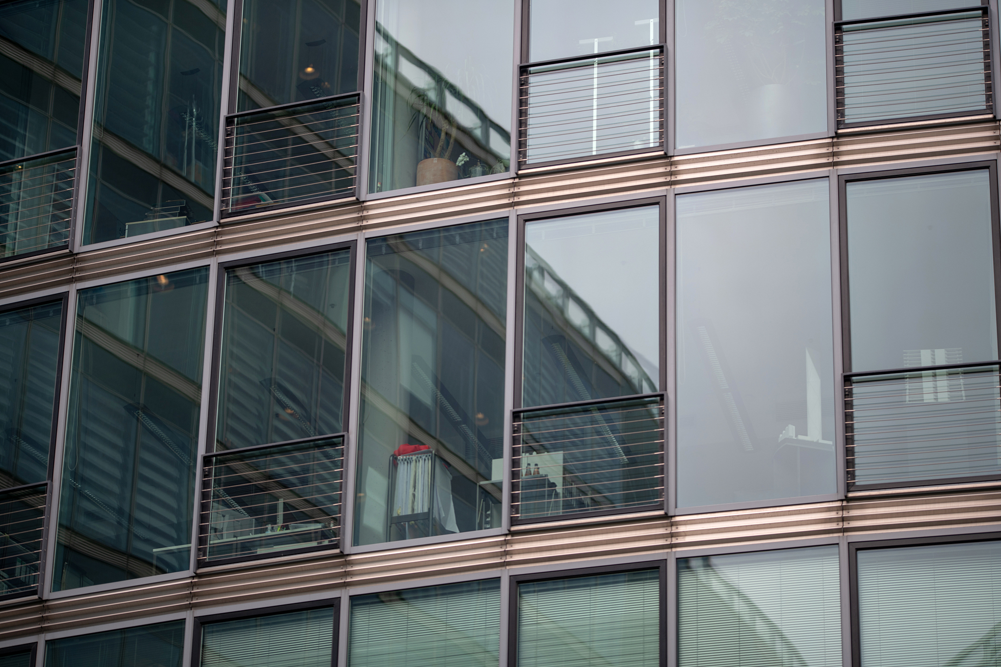low angle view of glass building