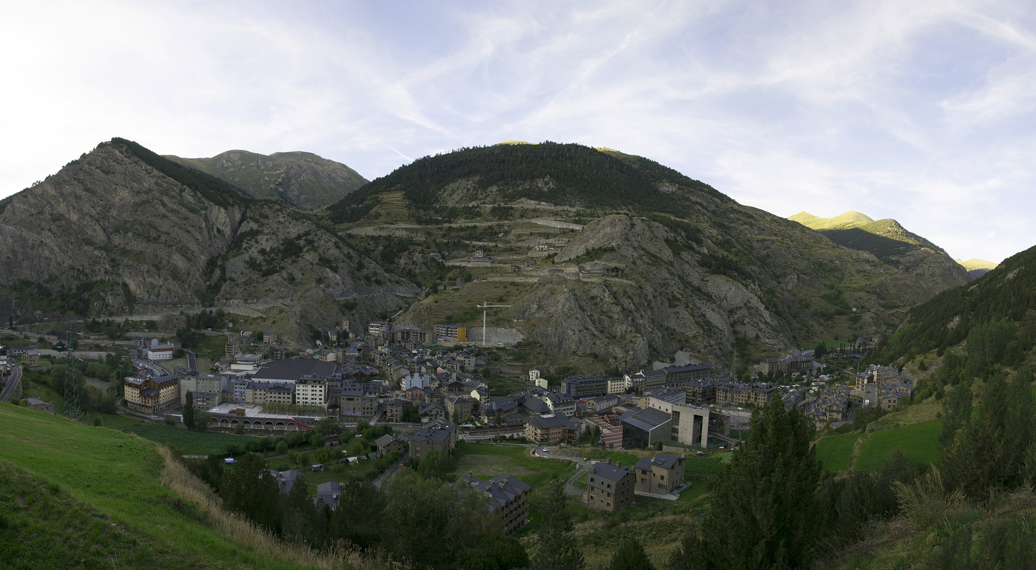 panoramic the village of canillo in andorra la vella