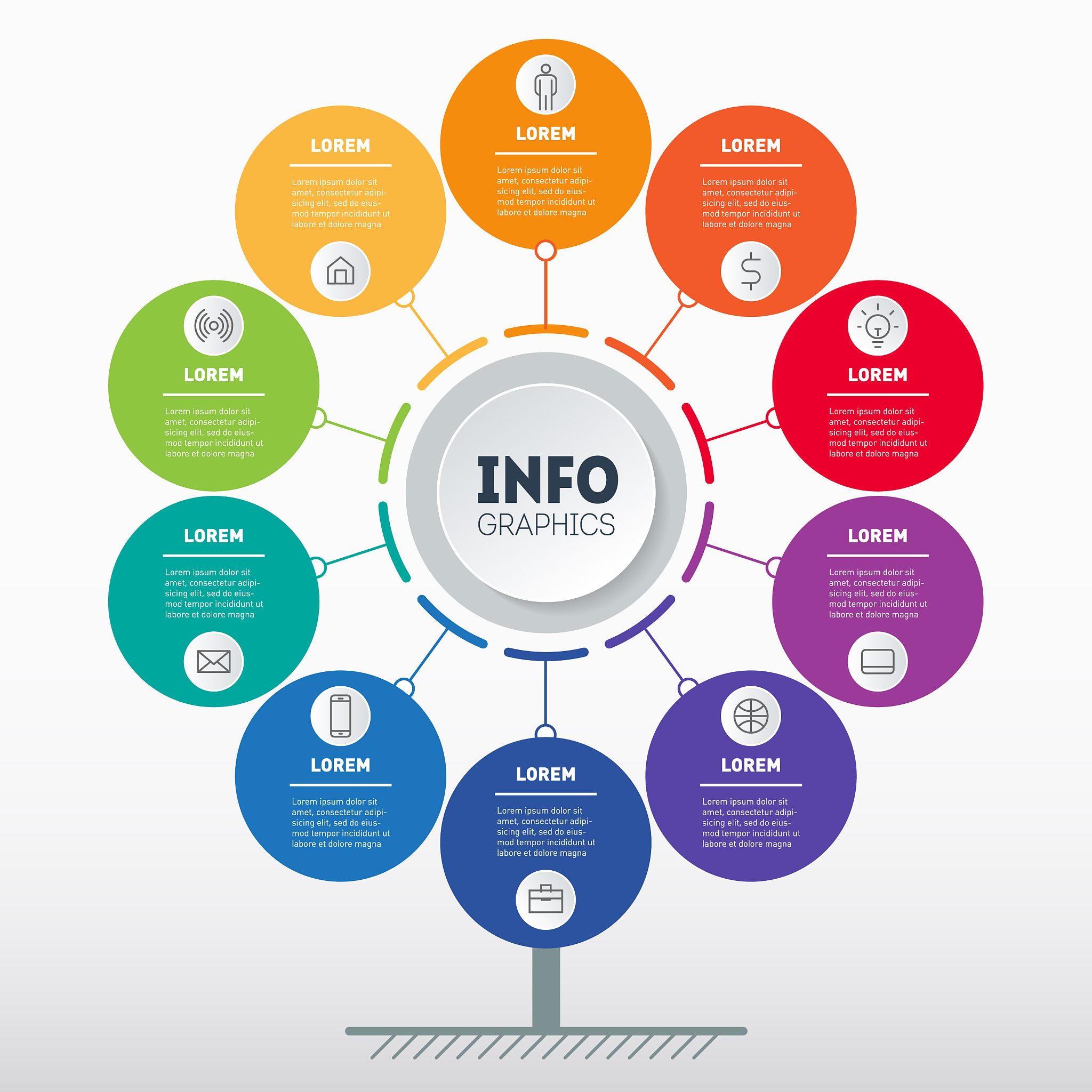 business presentation or infographics concept
