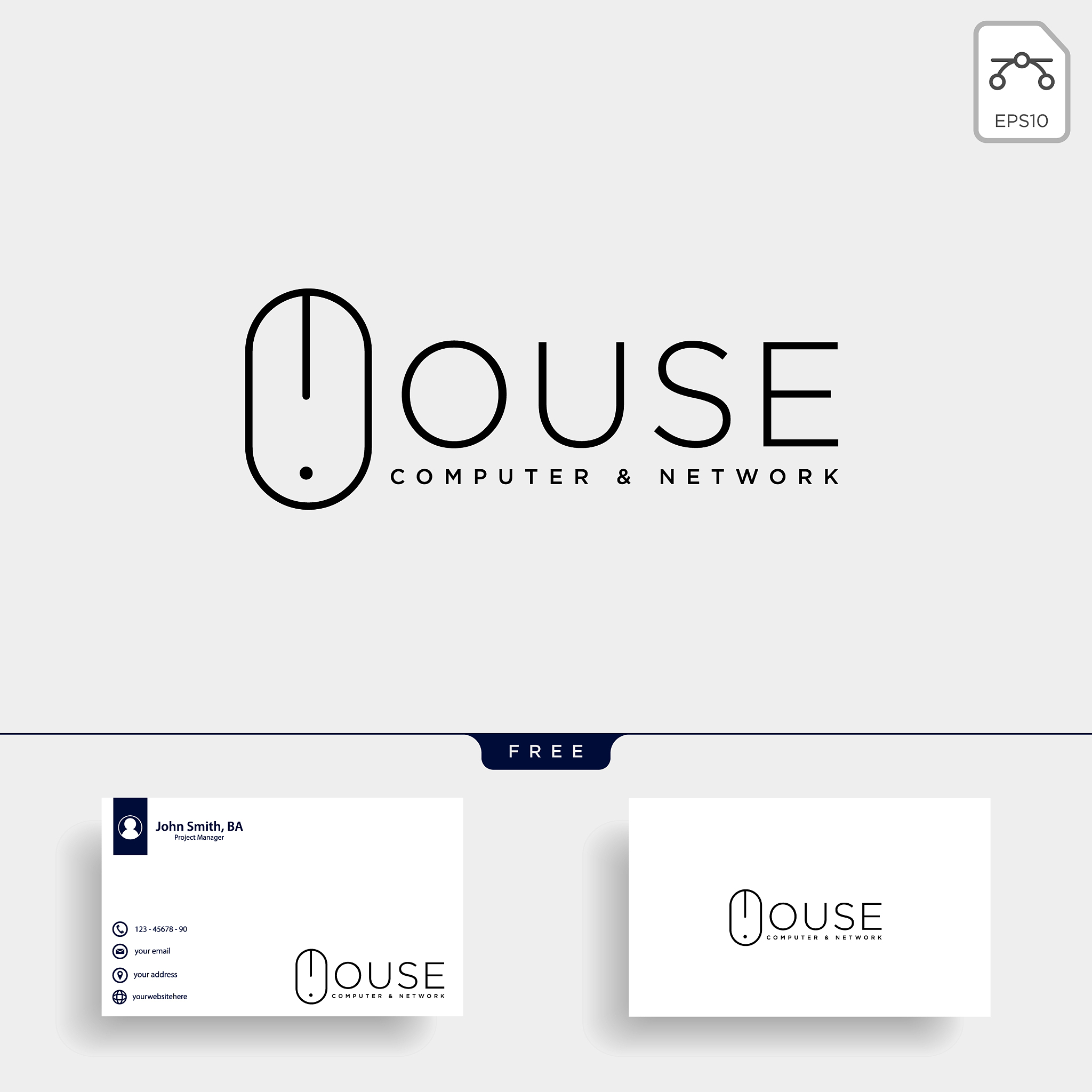 mouse typelogo text logo template icon element