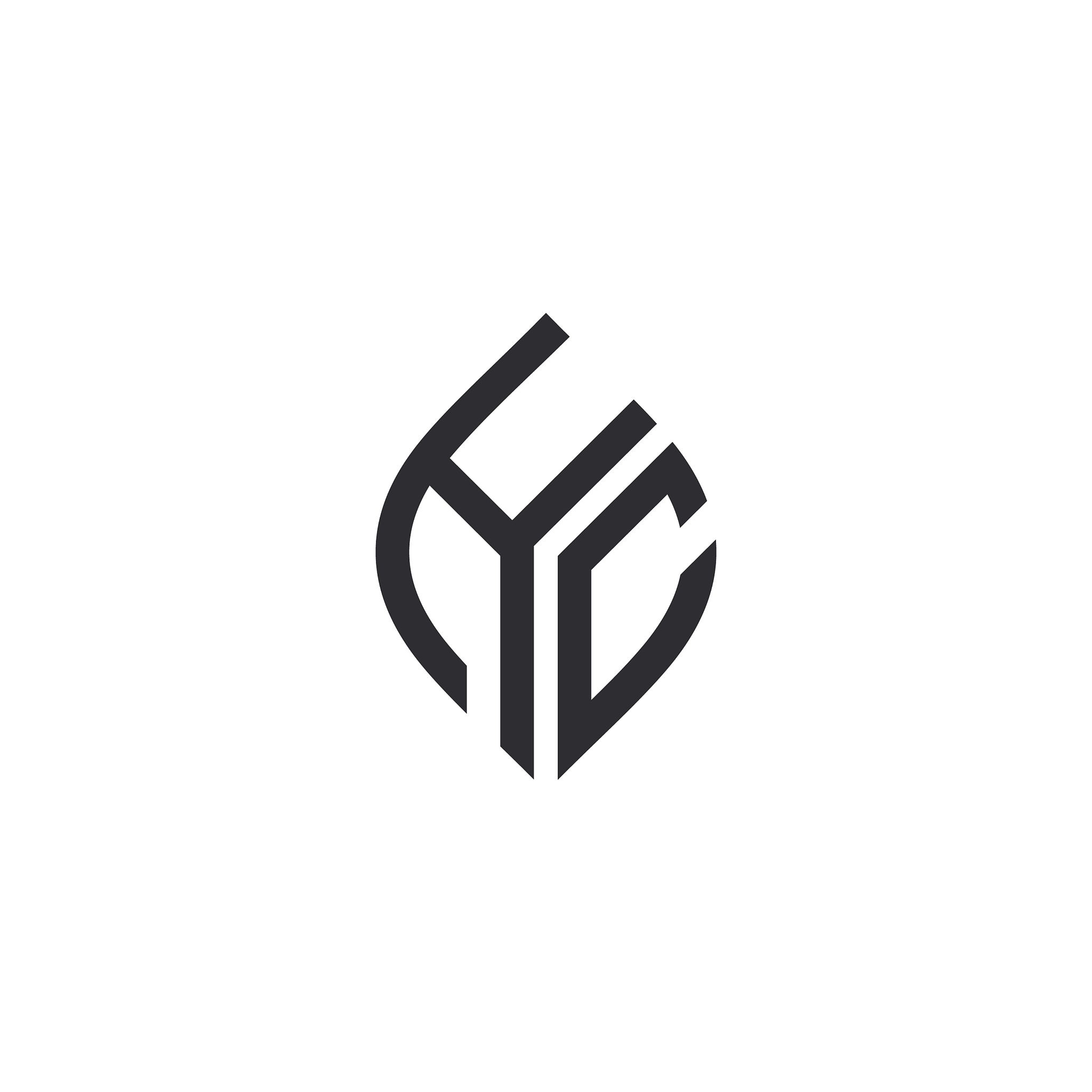 hc letter logo icon design template elements
