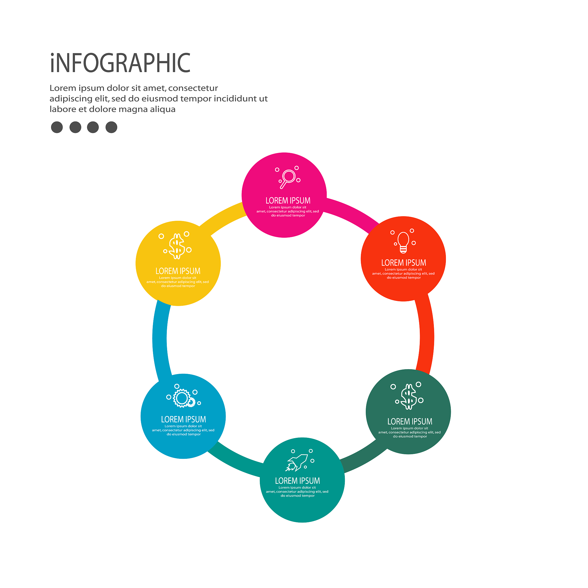 circular arrows for infographics. chart, graph, diagram vector t