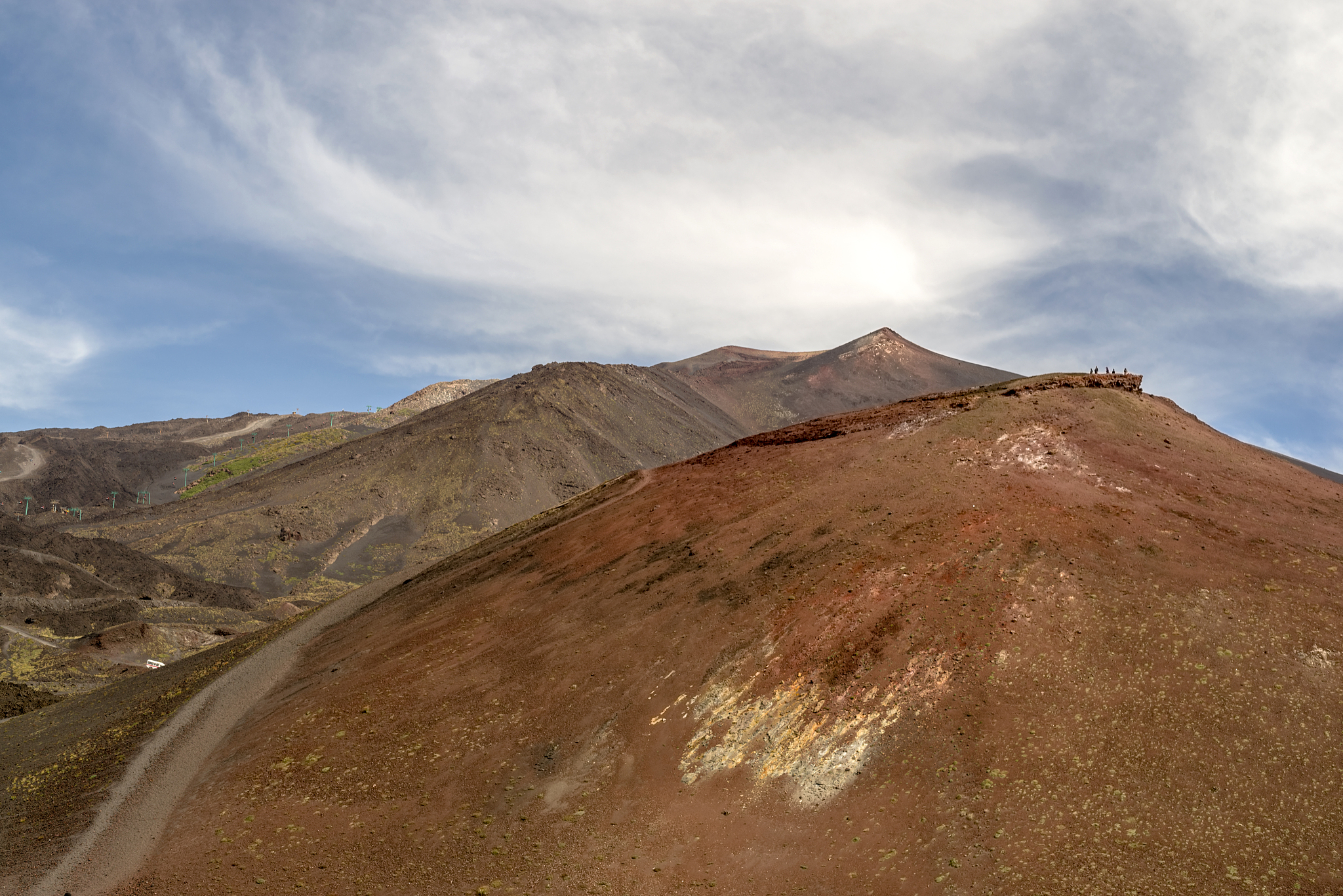 volcano etna  crater catania italy