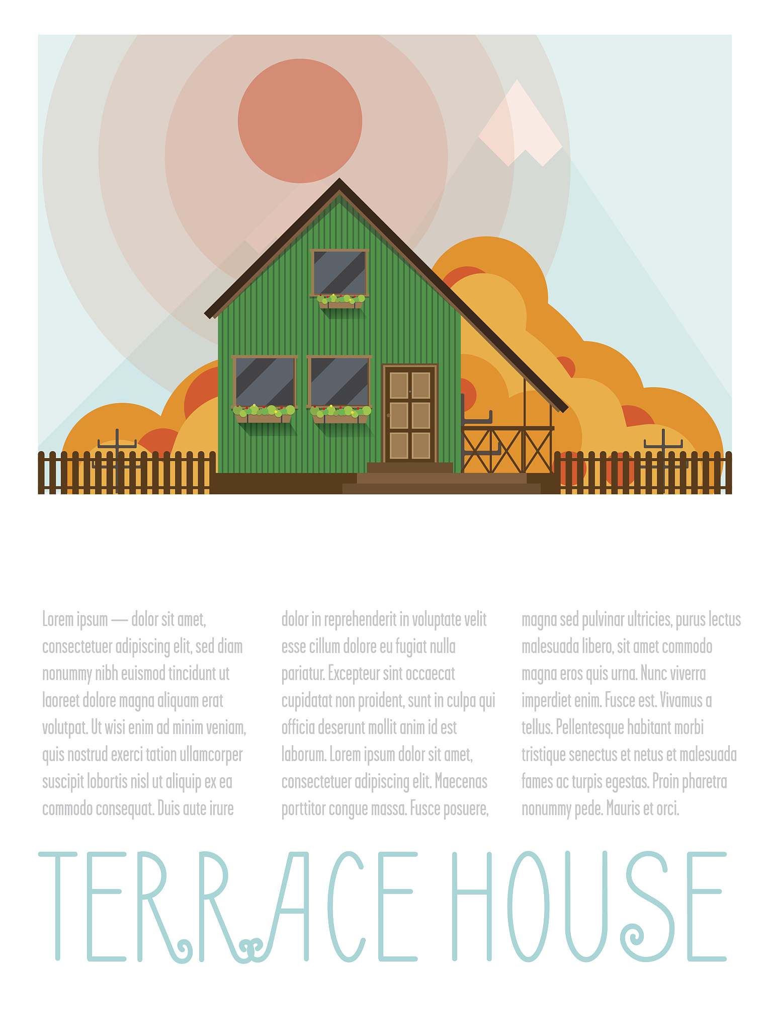 润色：The work contains both distant and close-up views and in the transition from reality to virtuality and from near to far the depiction of houses is a challenge They come in various shapes and have m