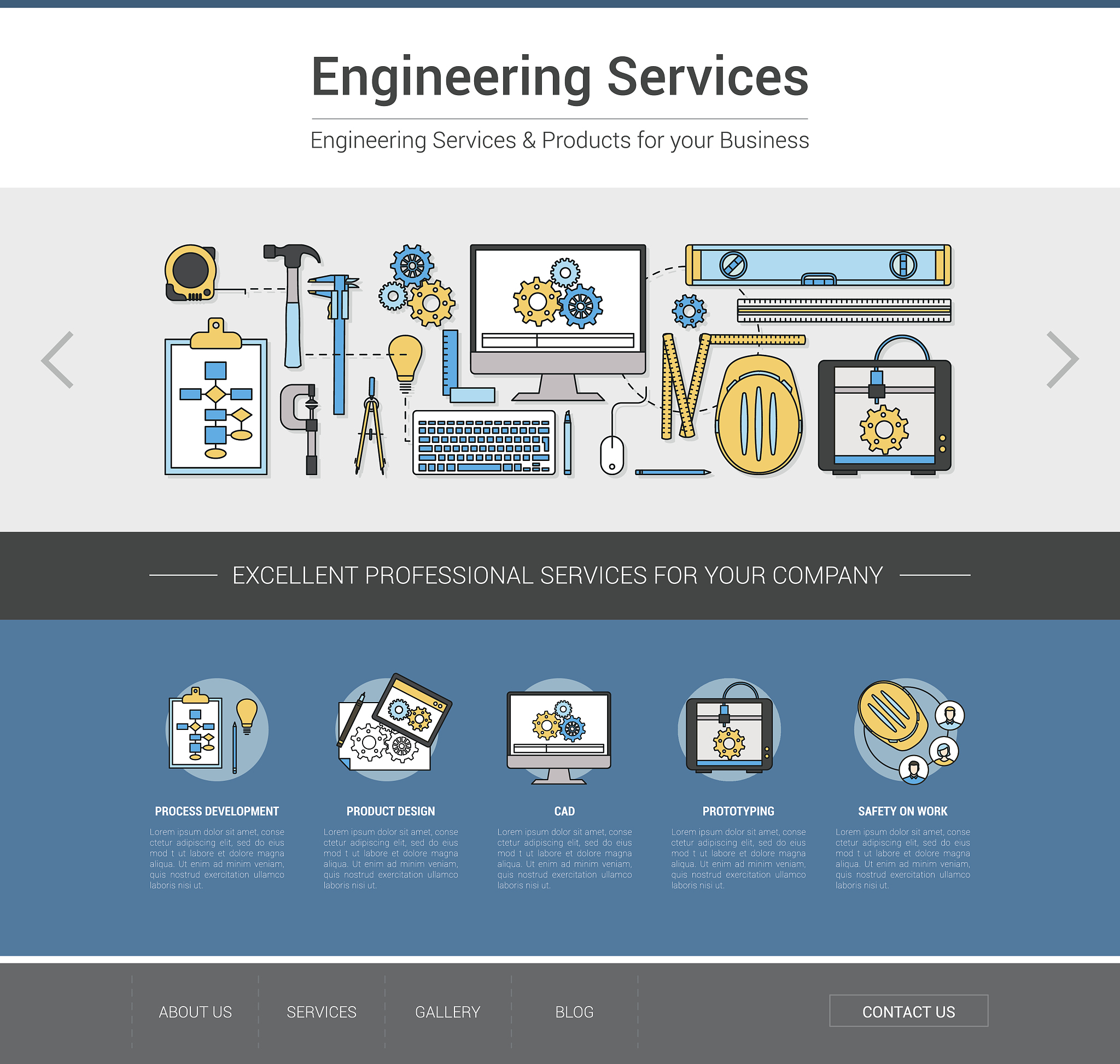 engineering web template