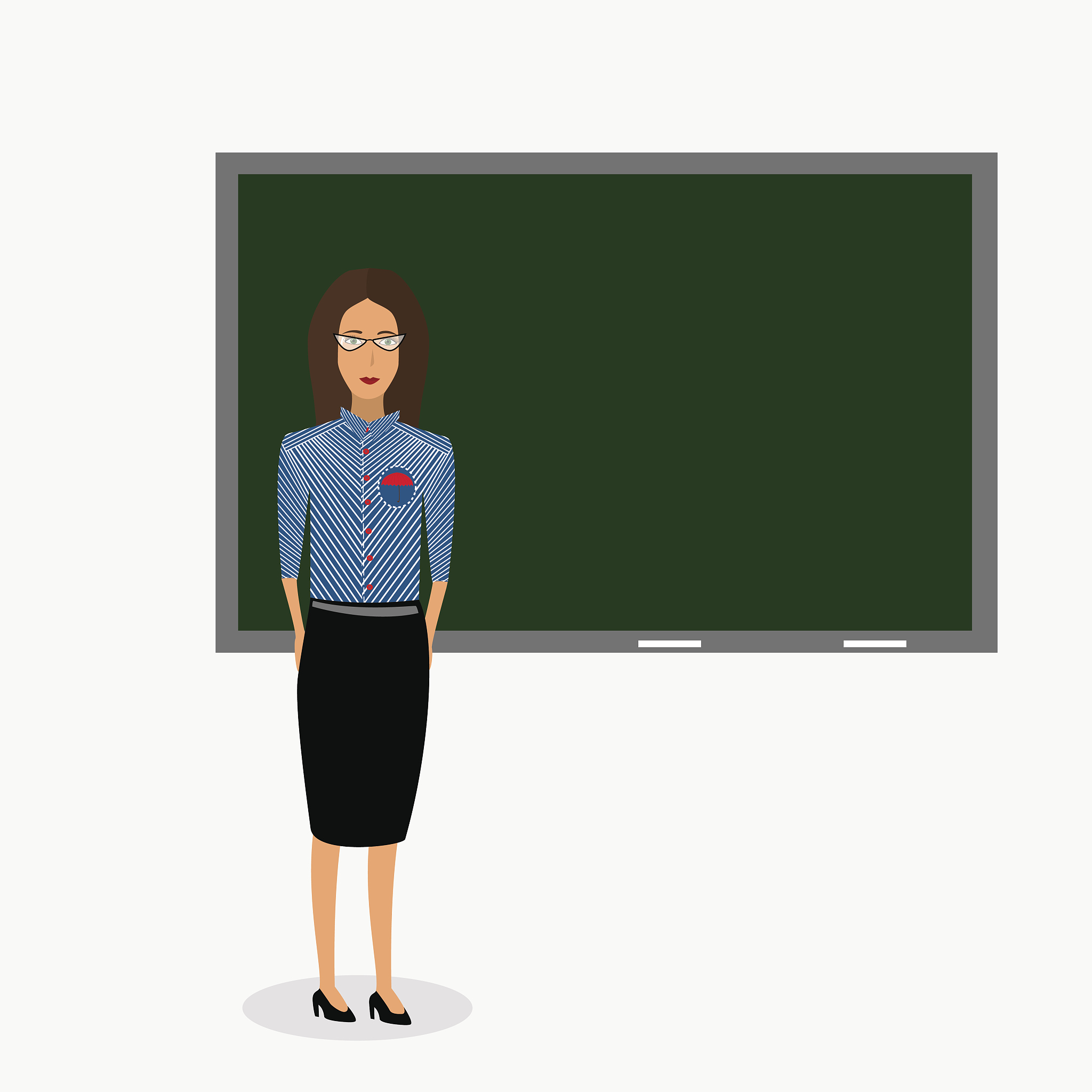 teacher isolated vector illustration