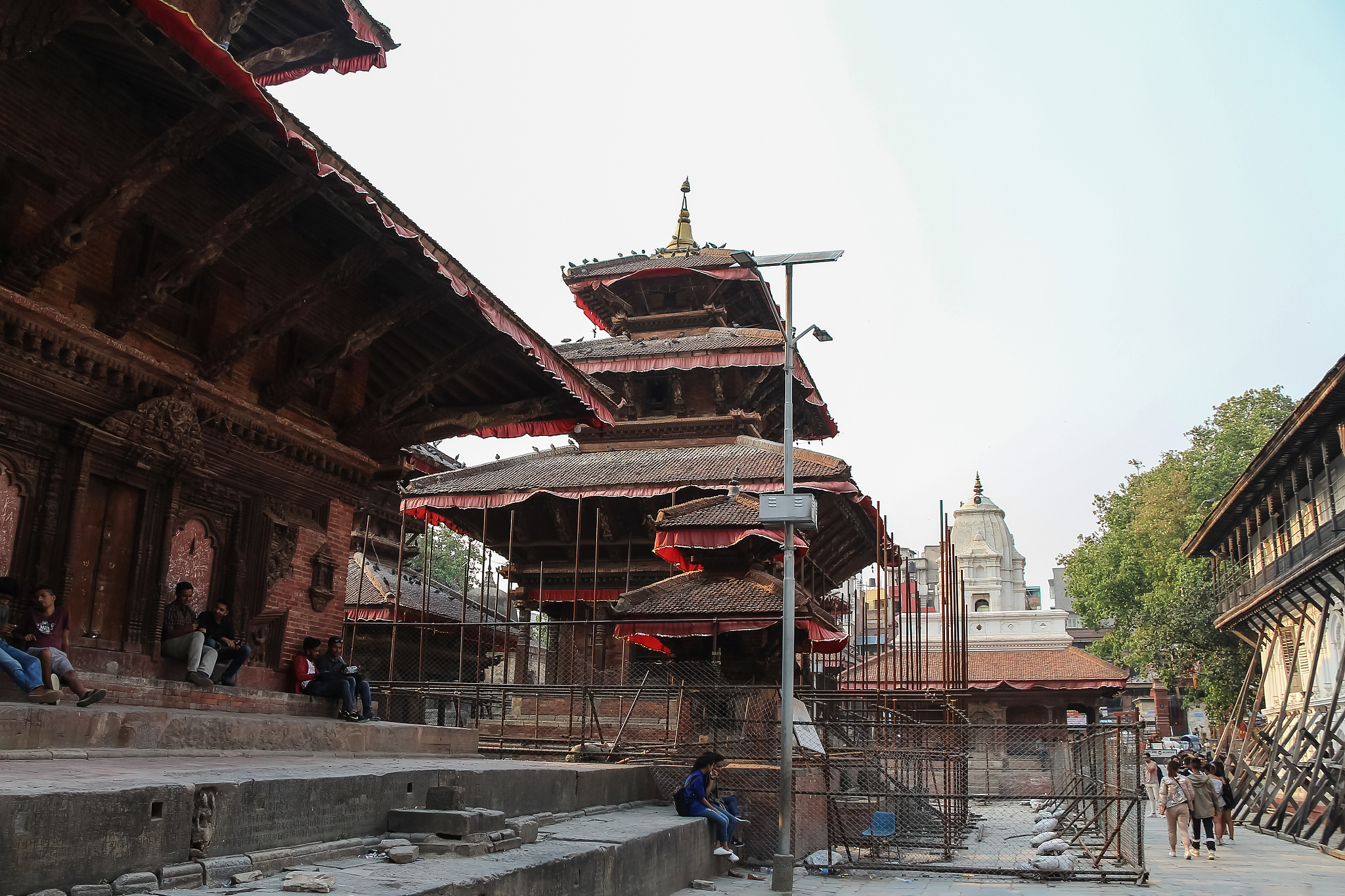 kathmandu durbar square at sunset
