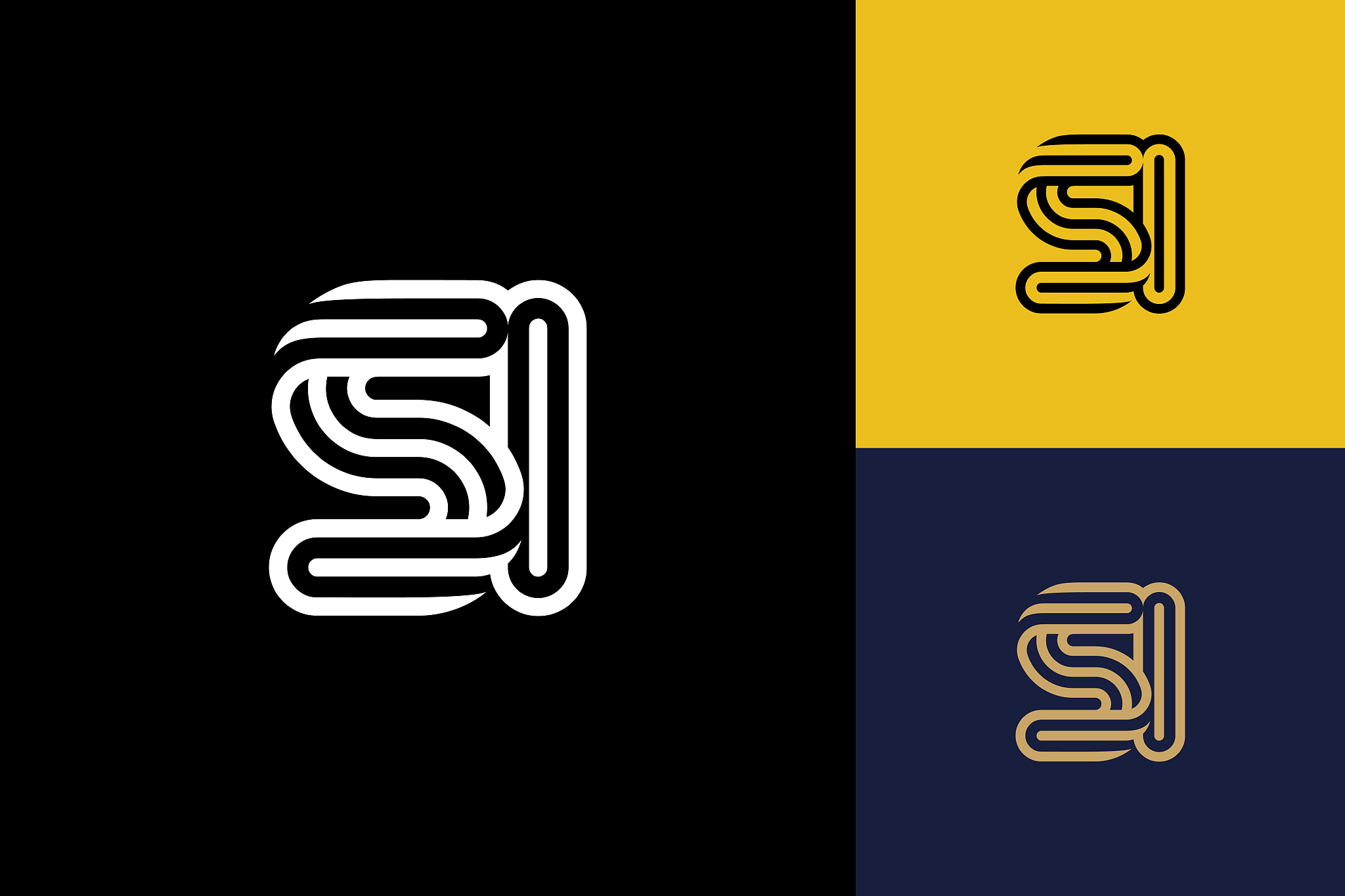 line letters logo design