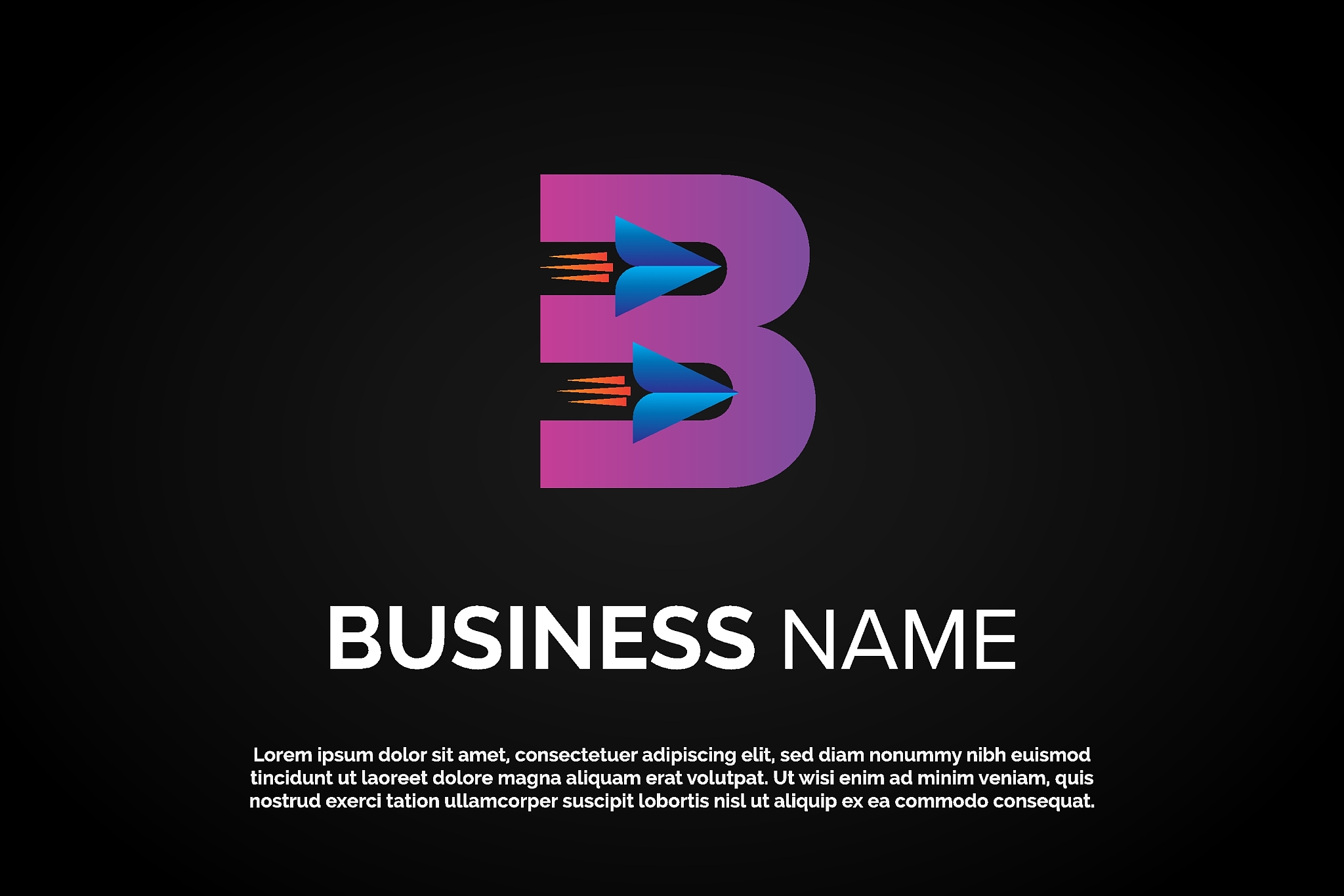 logo template monogram b letter for freight company