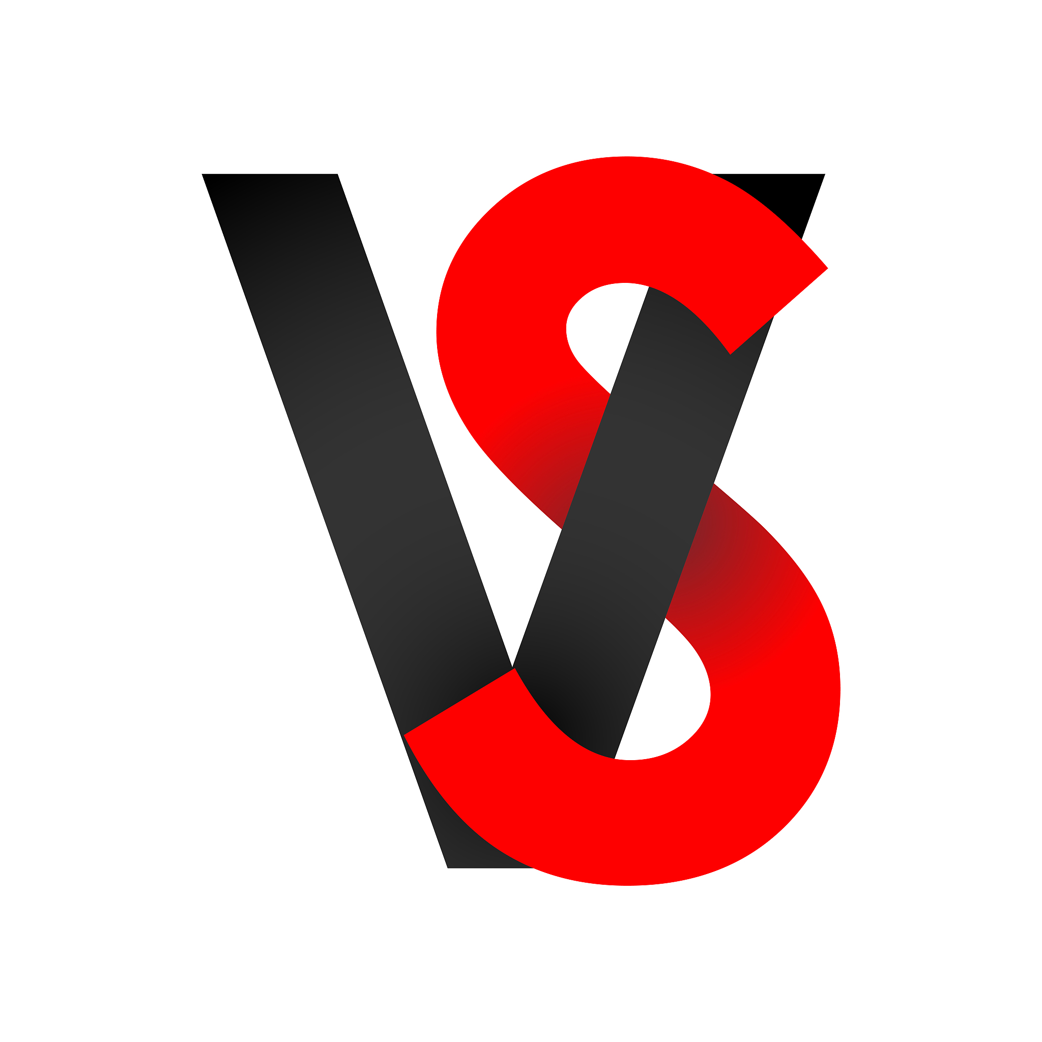versus vs icon letters fight vector illustration on white backgr