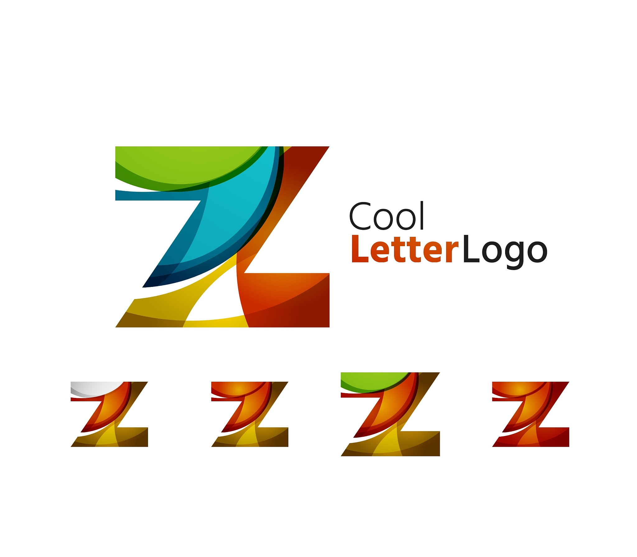 set of abstract z letter company logos business