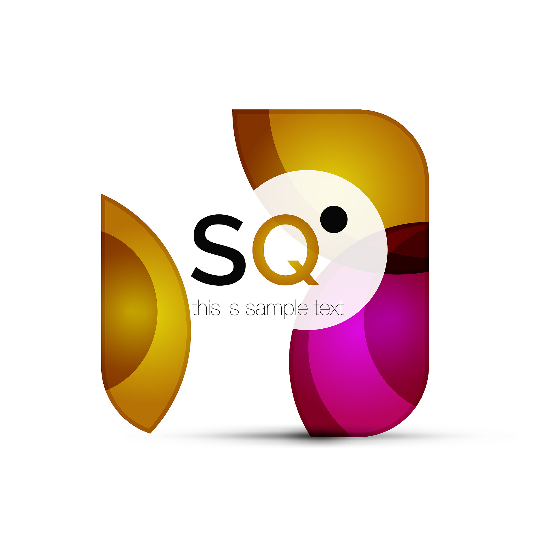 square geometric abstract business emblem