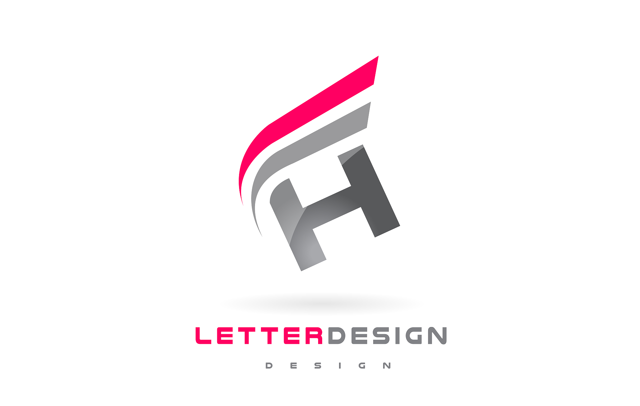 h letter logo design futuristic modern lettering