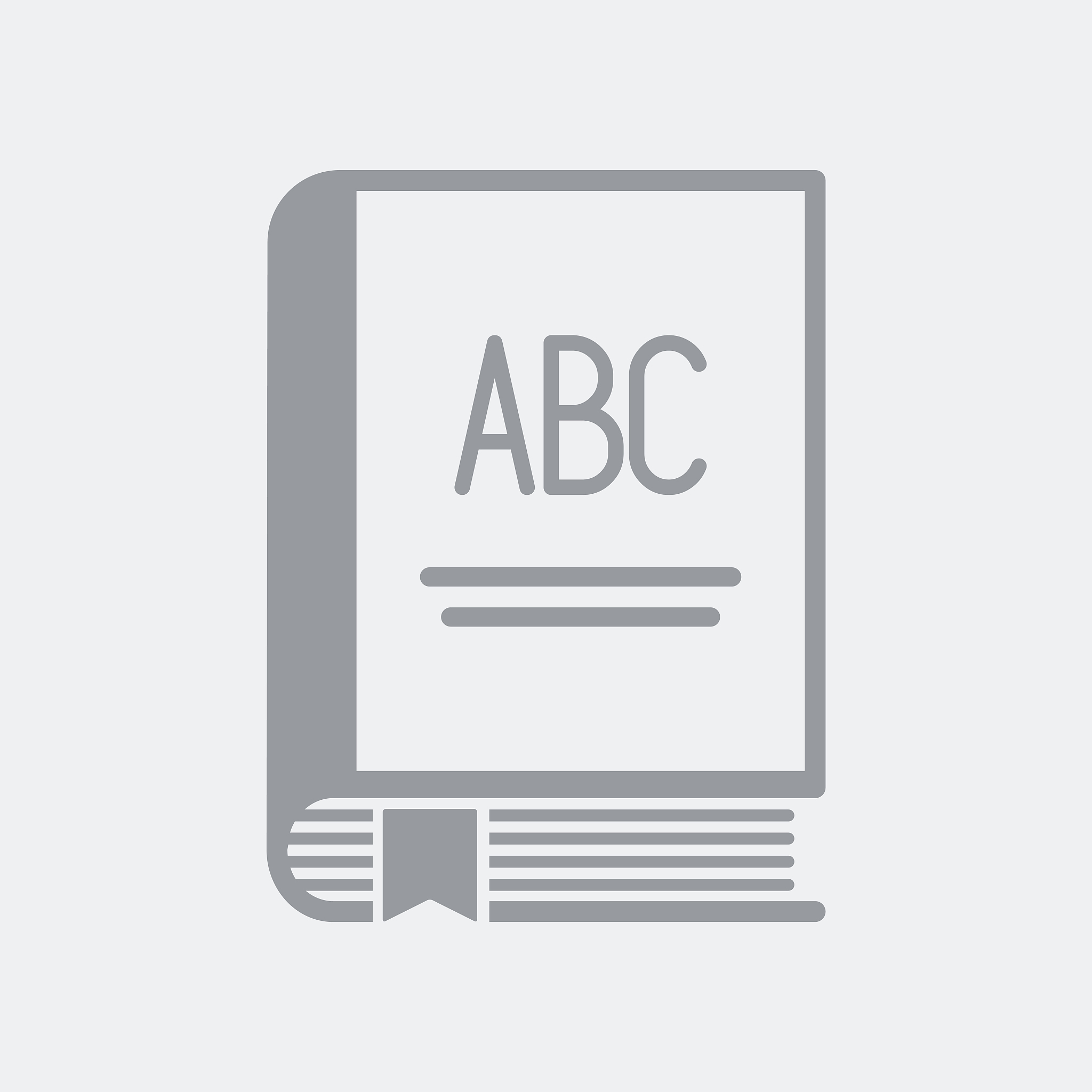 abc education book icon