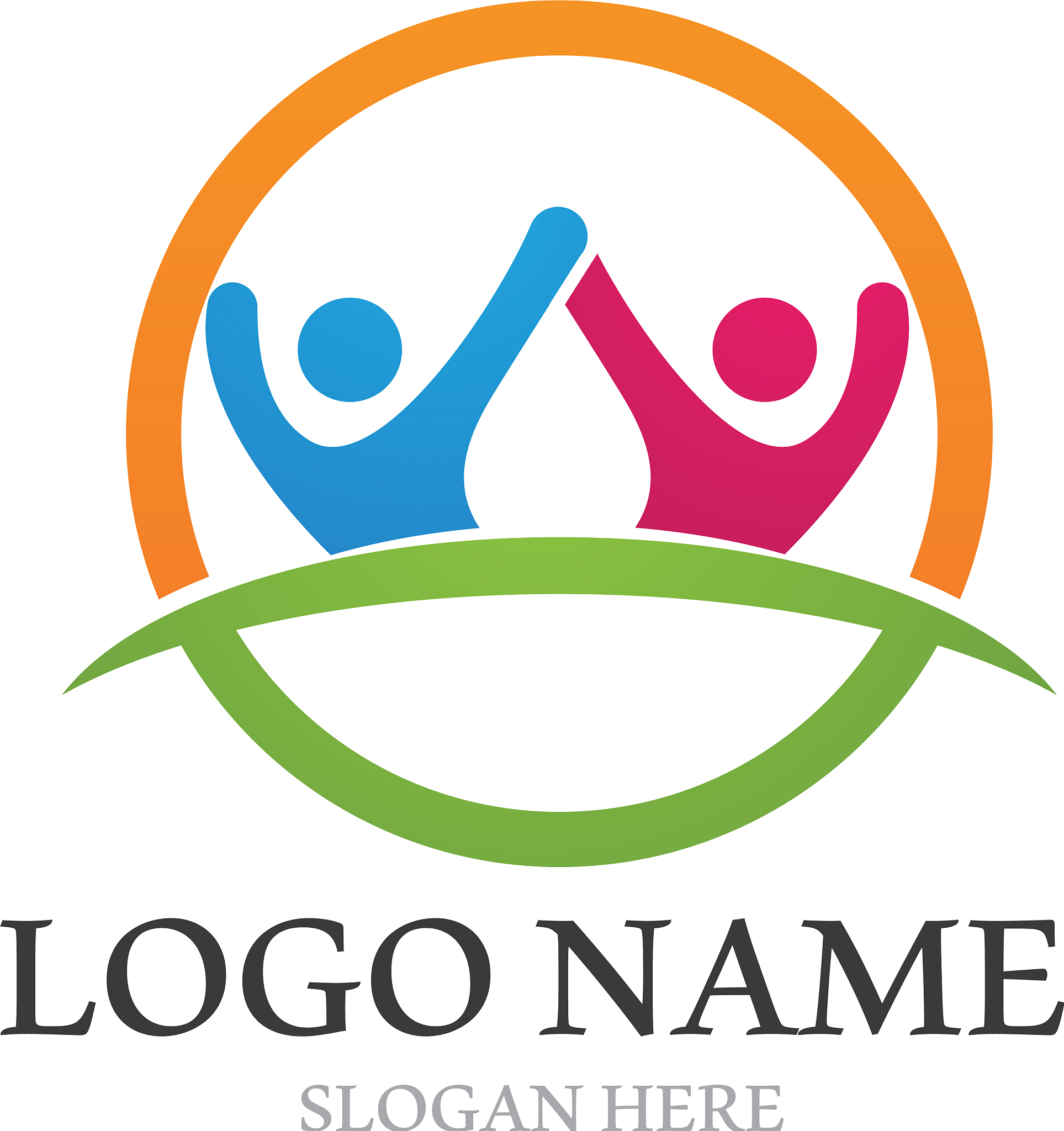 adoption and community care logo template icons