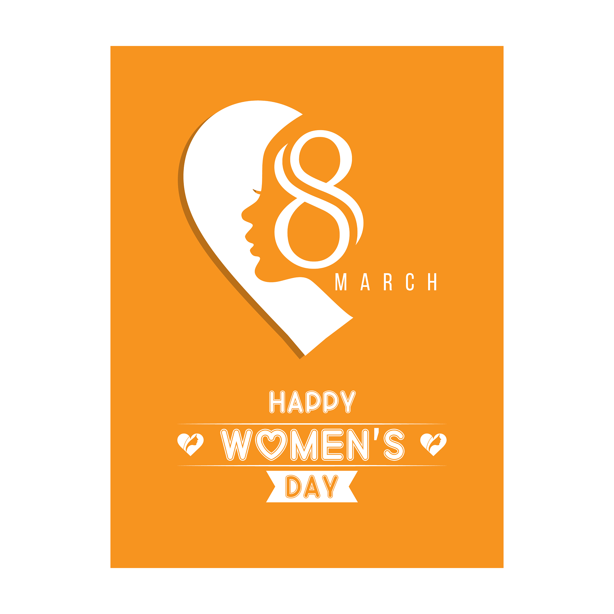 8 march logo design with international womens day