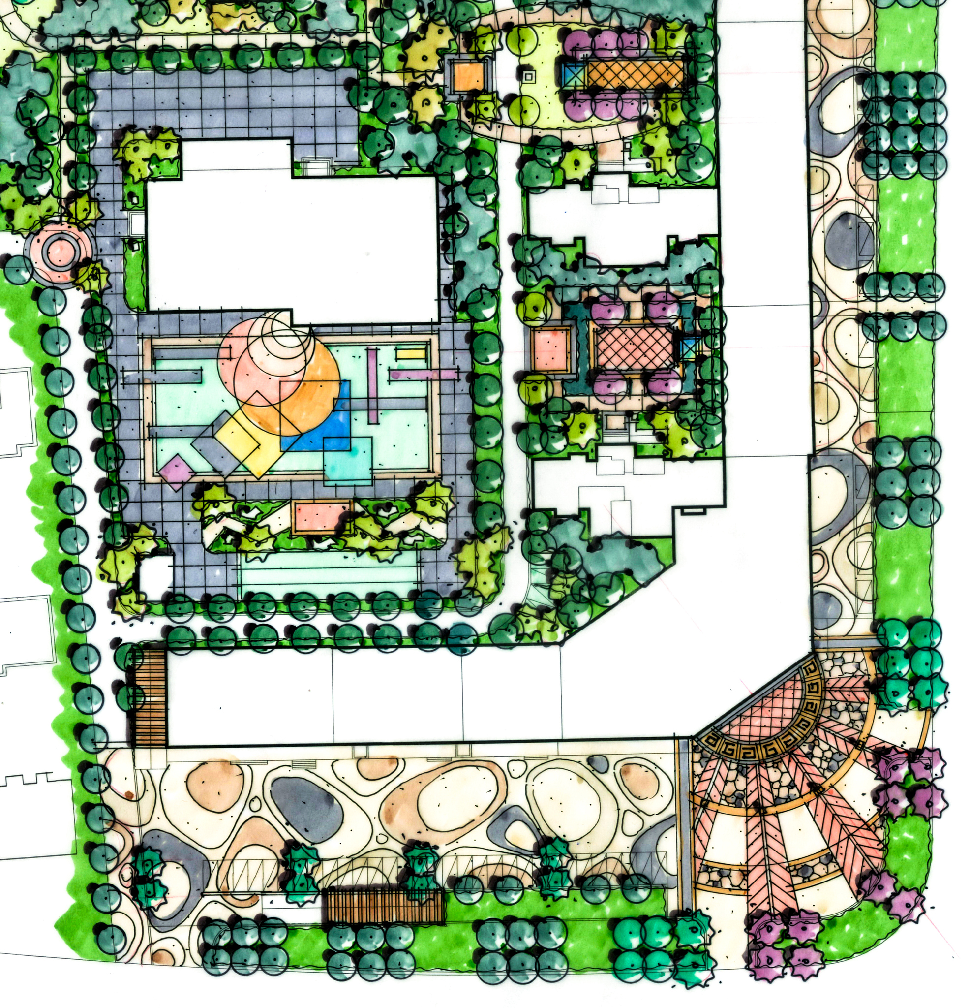 景观设计图参考 - 城市公园、滨海、度假村、花园等