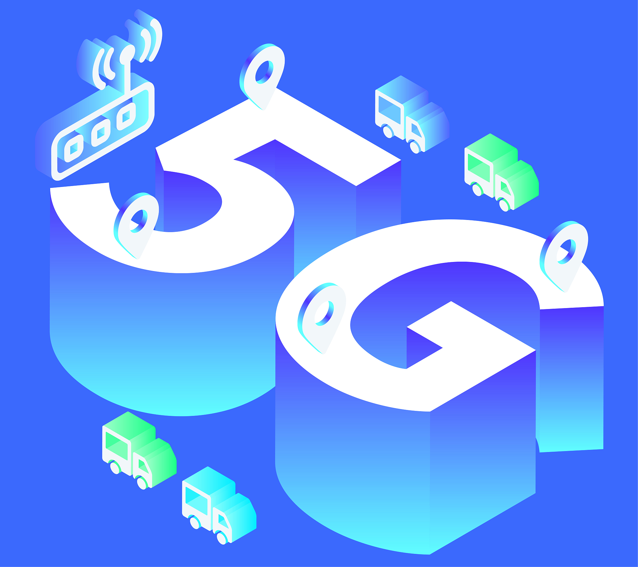 5g光速网络新时代科技矢量素材