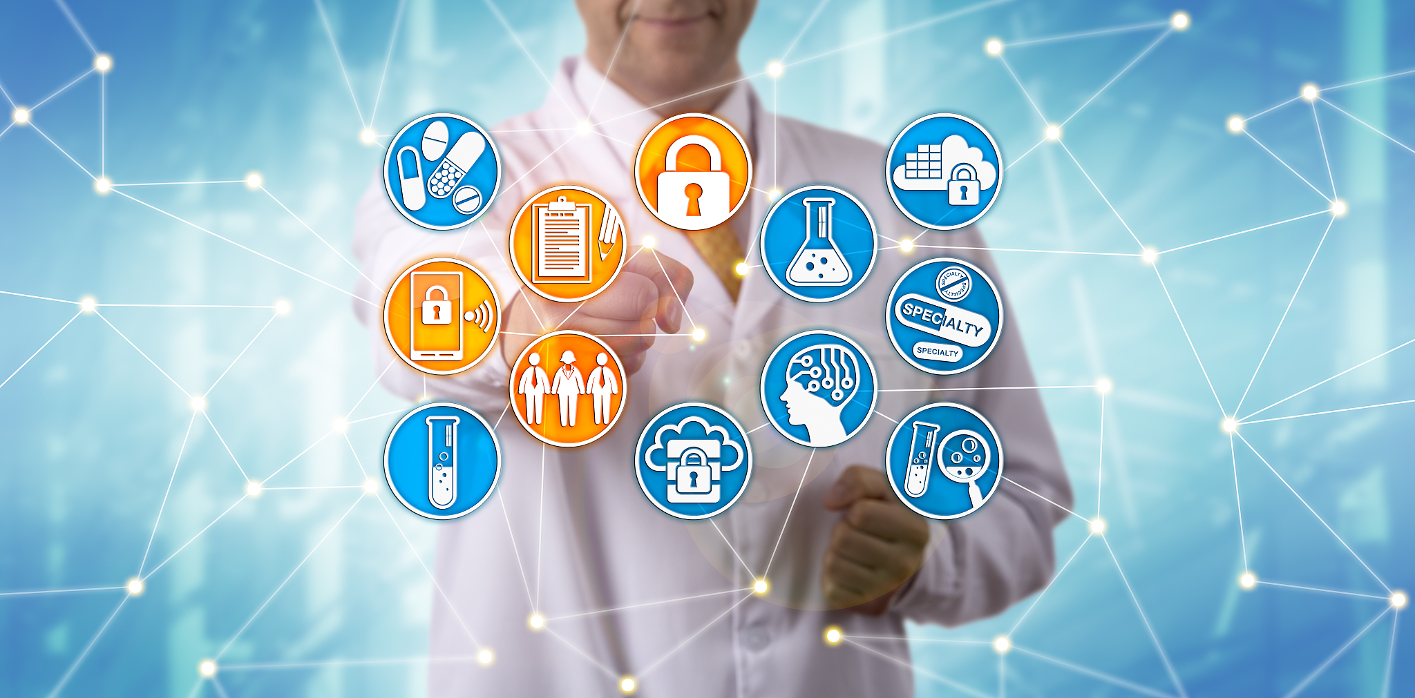 scientist complying with pharma data security