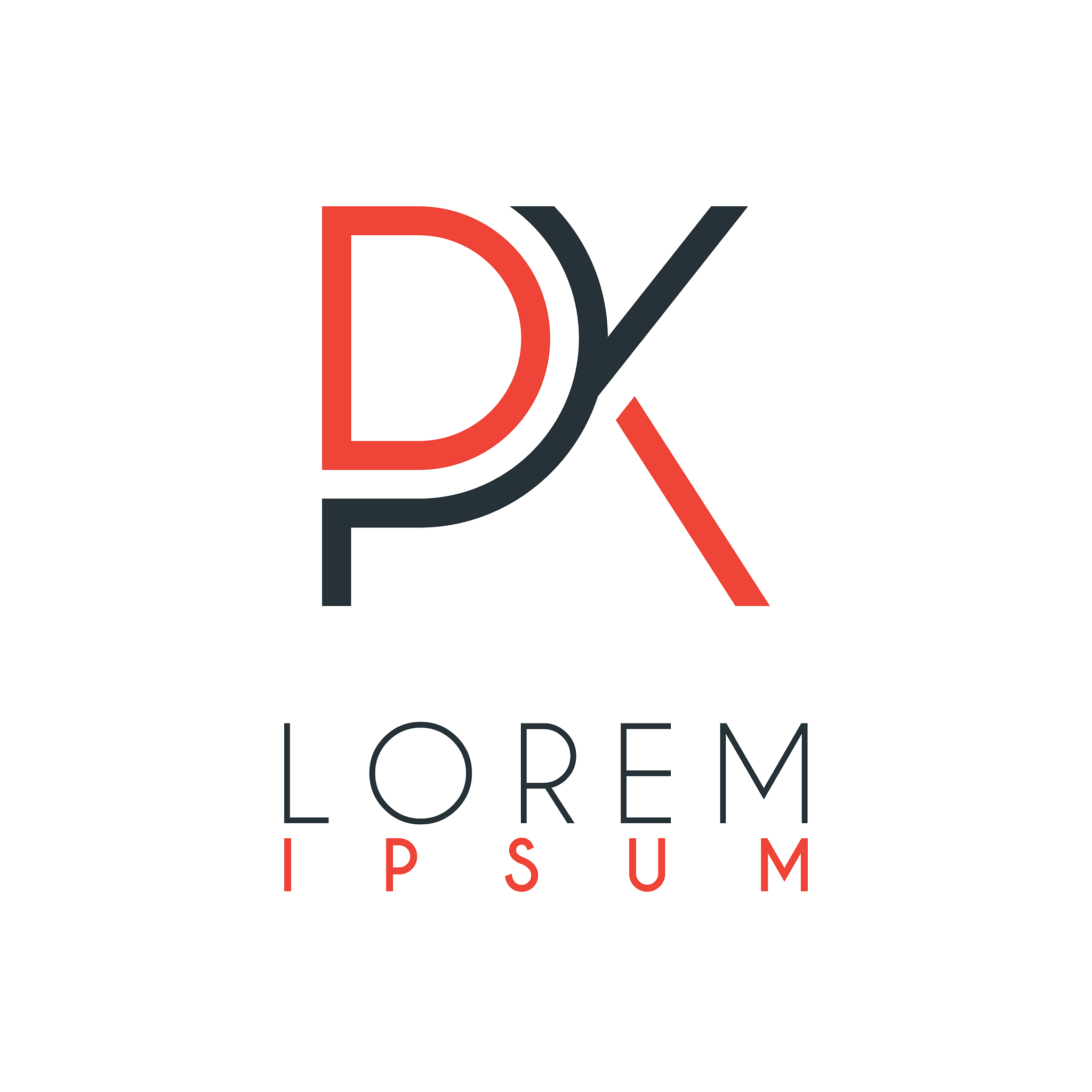 the logo between letter p and letter k or pk