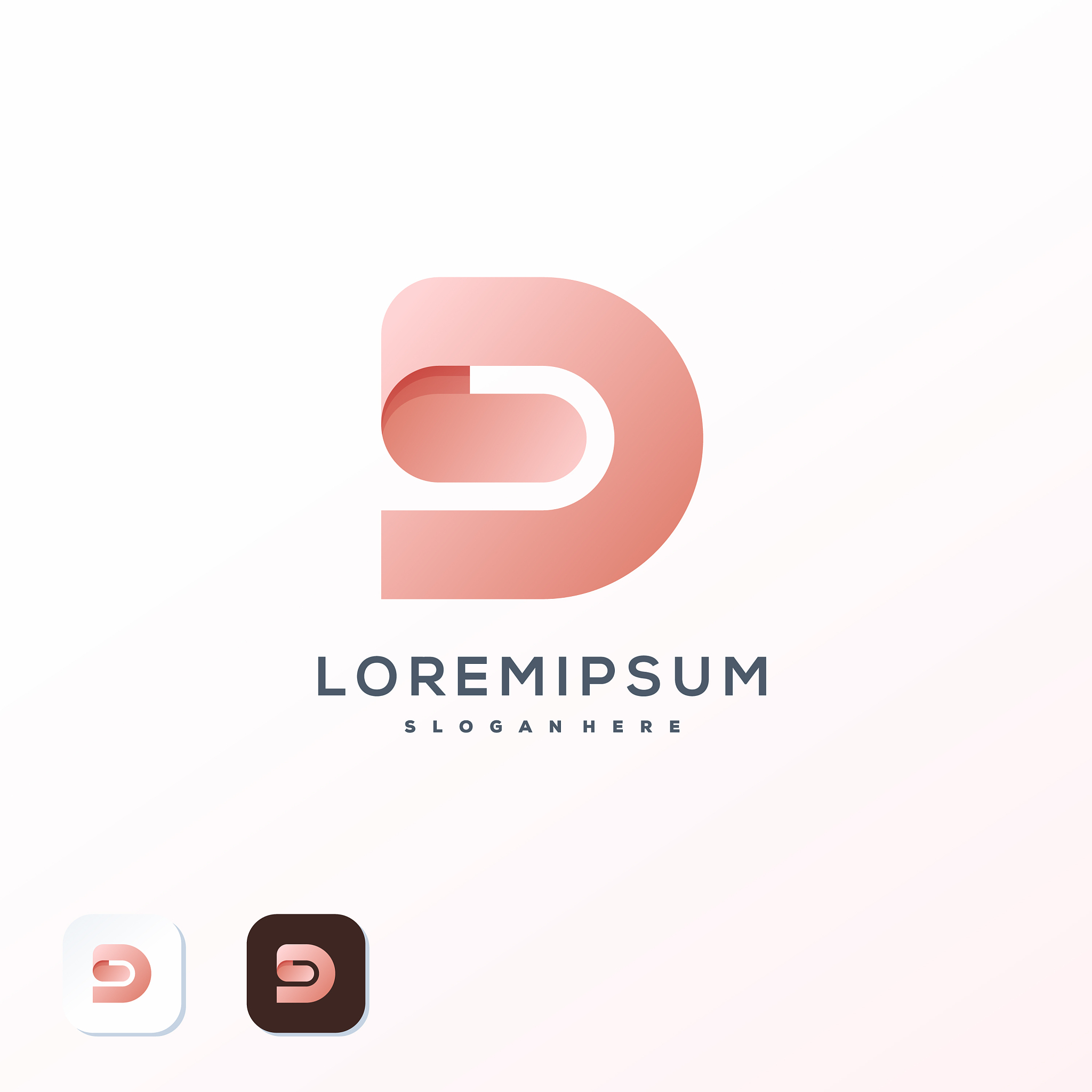 d logo template ready to use