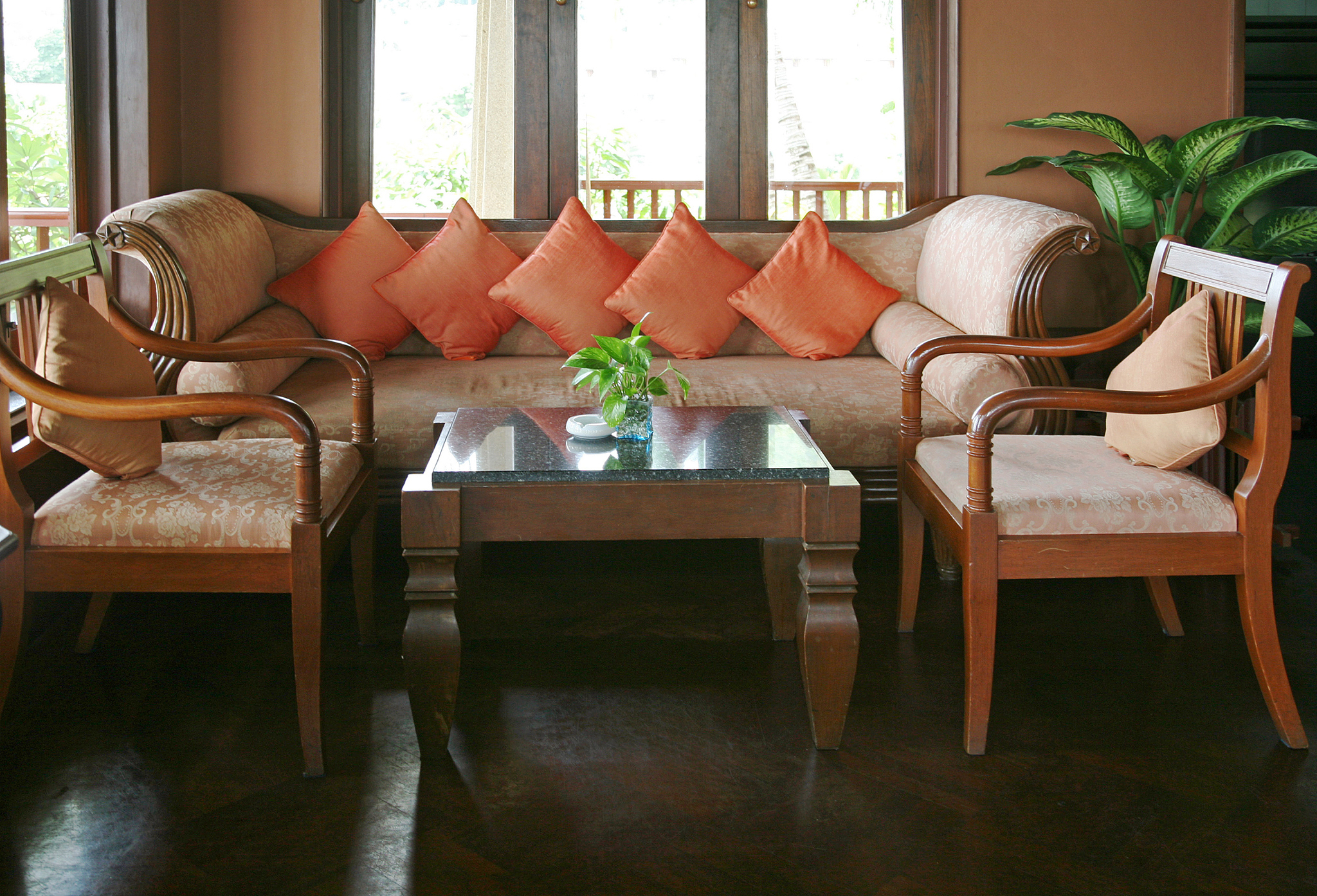 sitting area in resort lobby