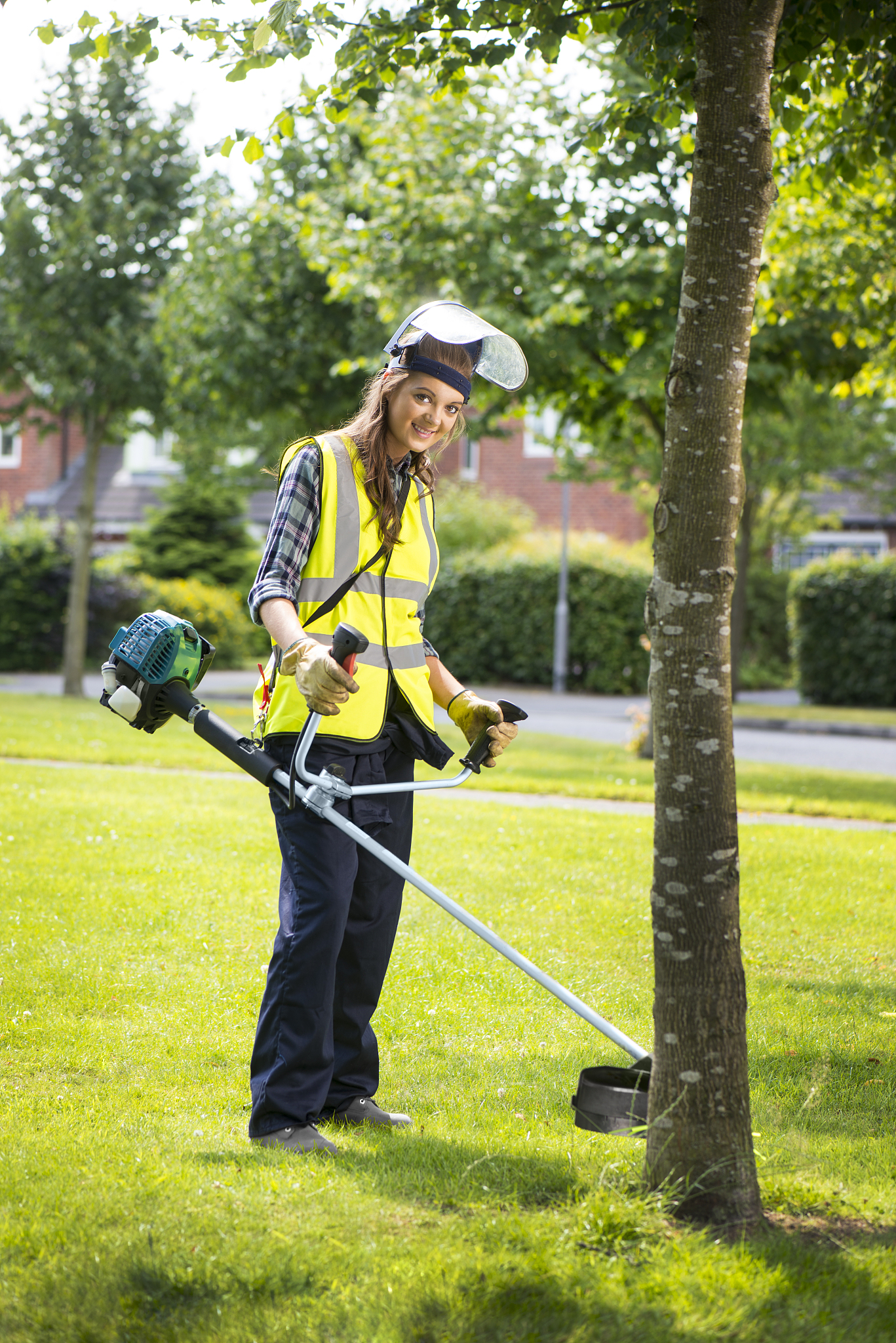 young woman landscape gardener