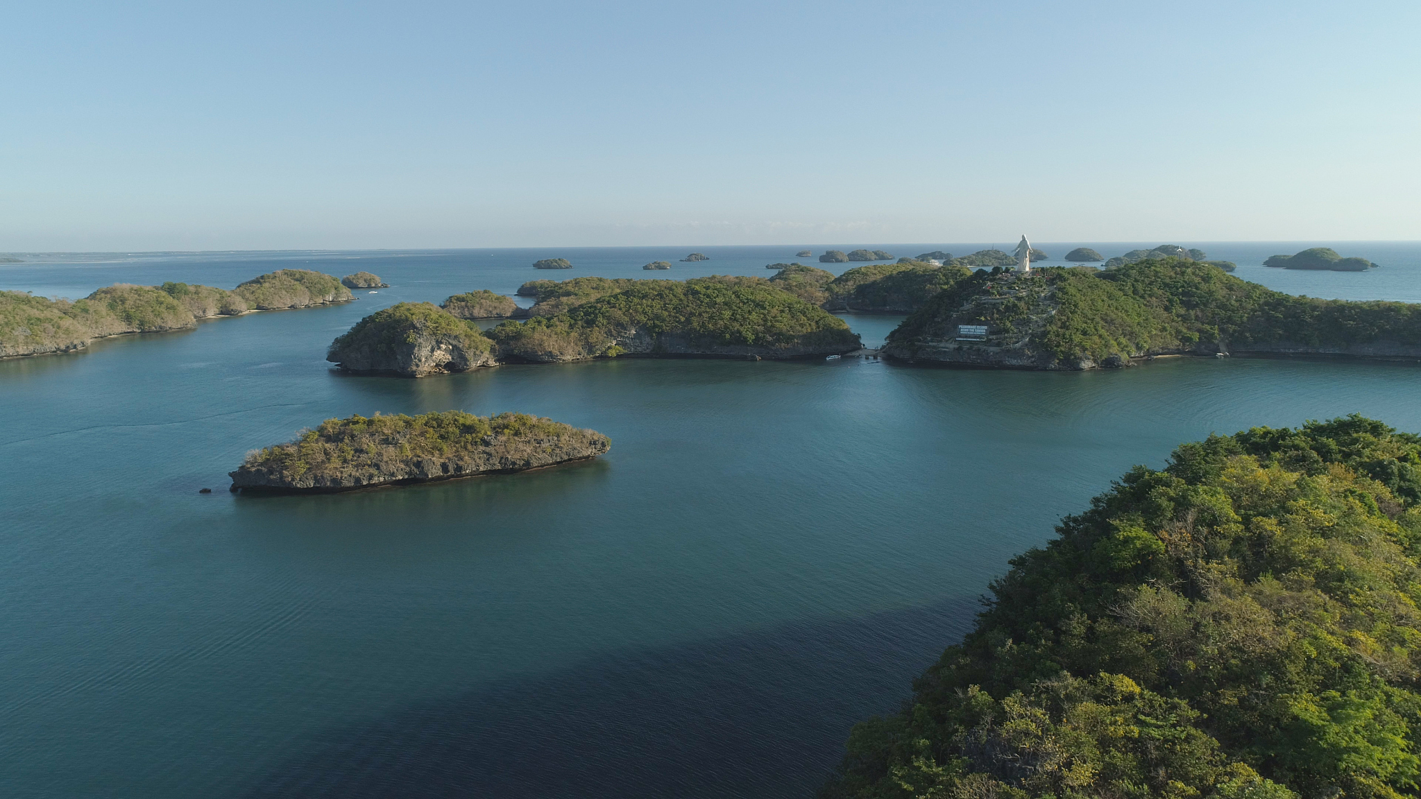 set of islands in sea. philippines